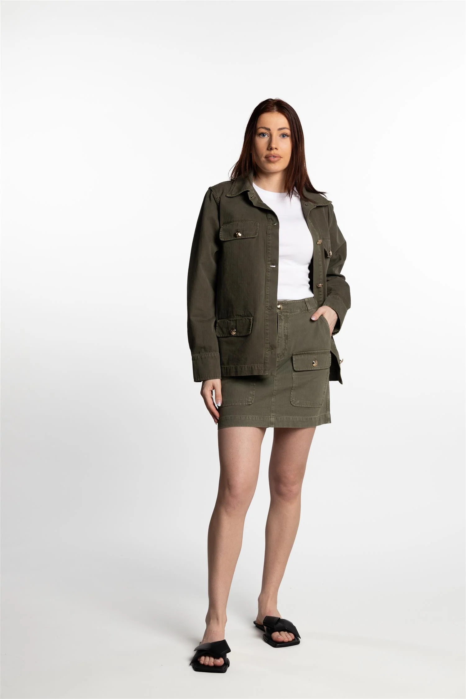 Aliza Skirt- Army Green - Image 3