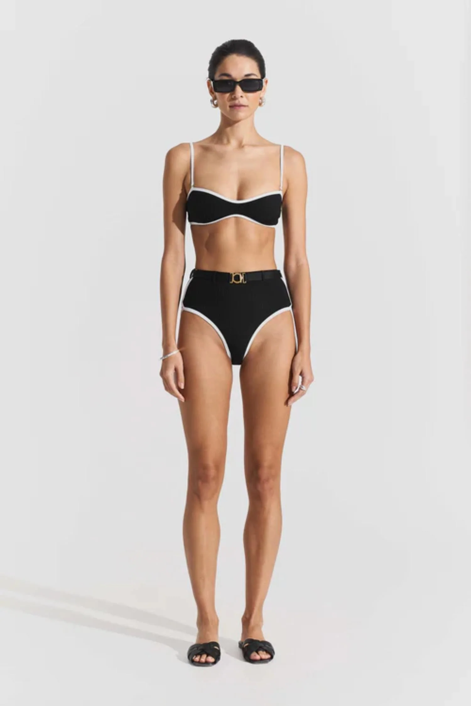 Ribbed Bikini Top- Black - Image 3