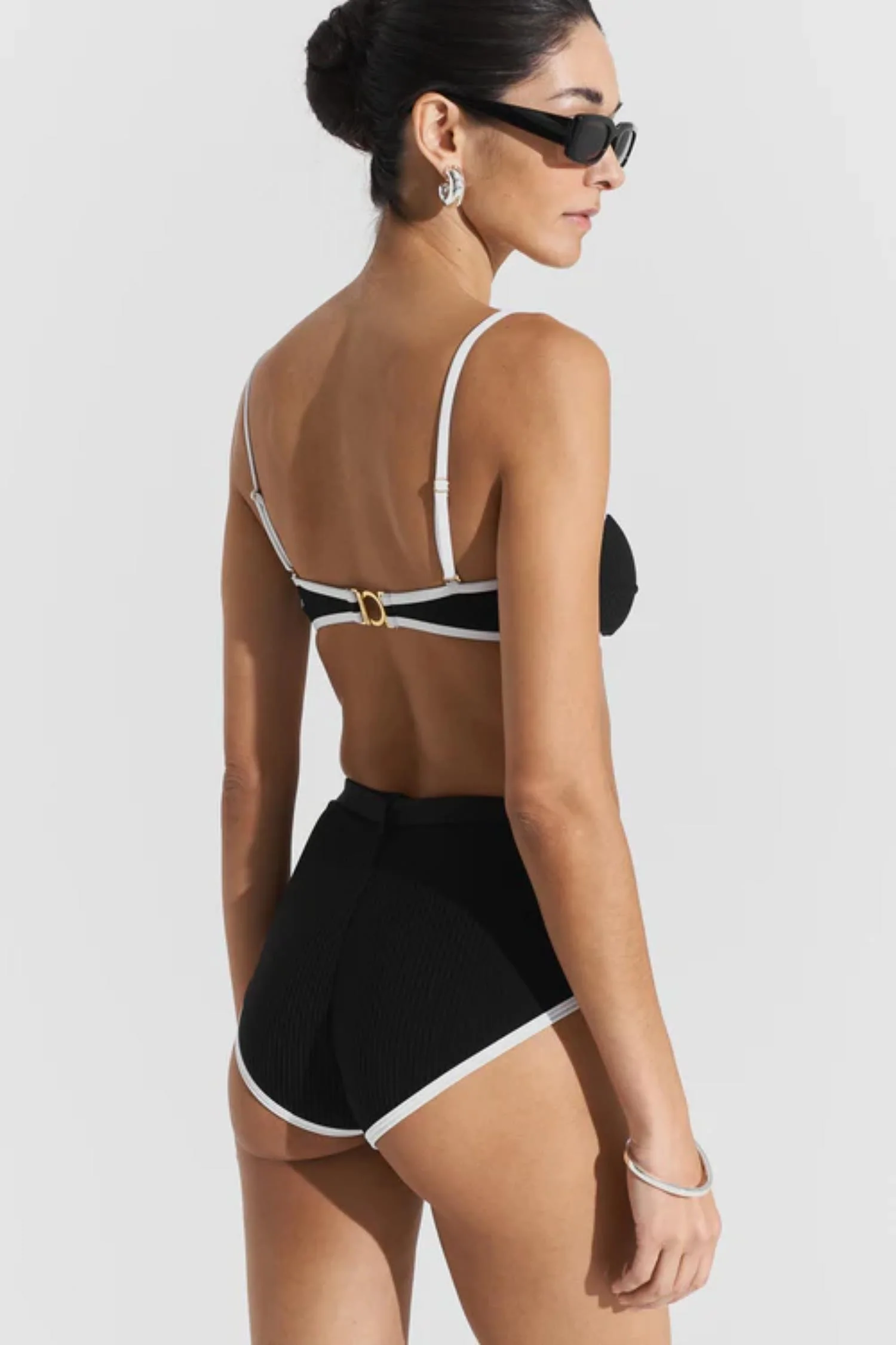 Ribbed Bikini Top- Black - Image 4