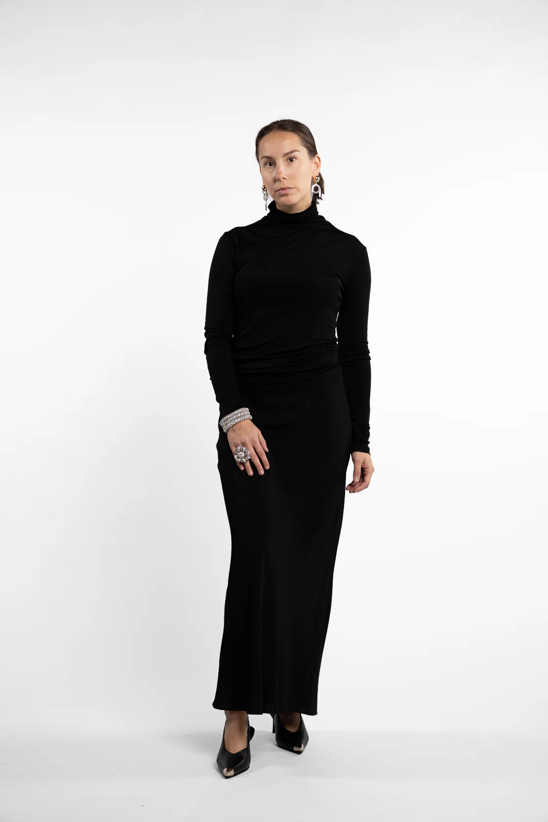 Heart Turtleneck- Black - Image 4