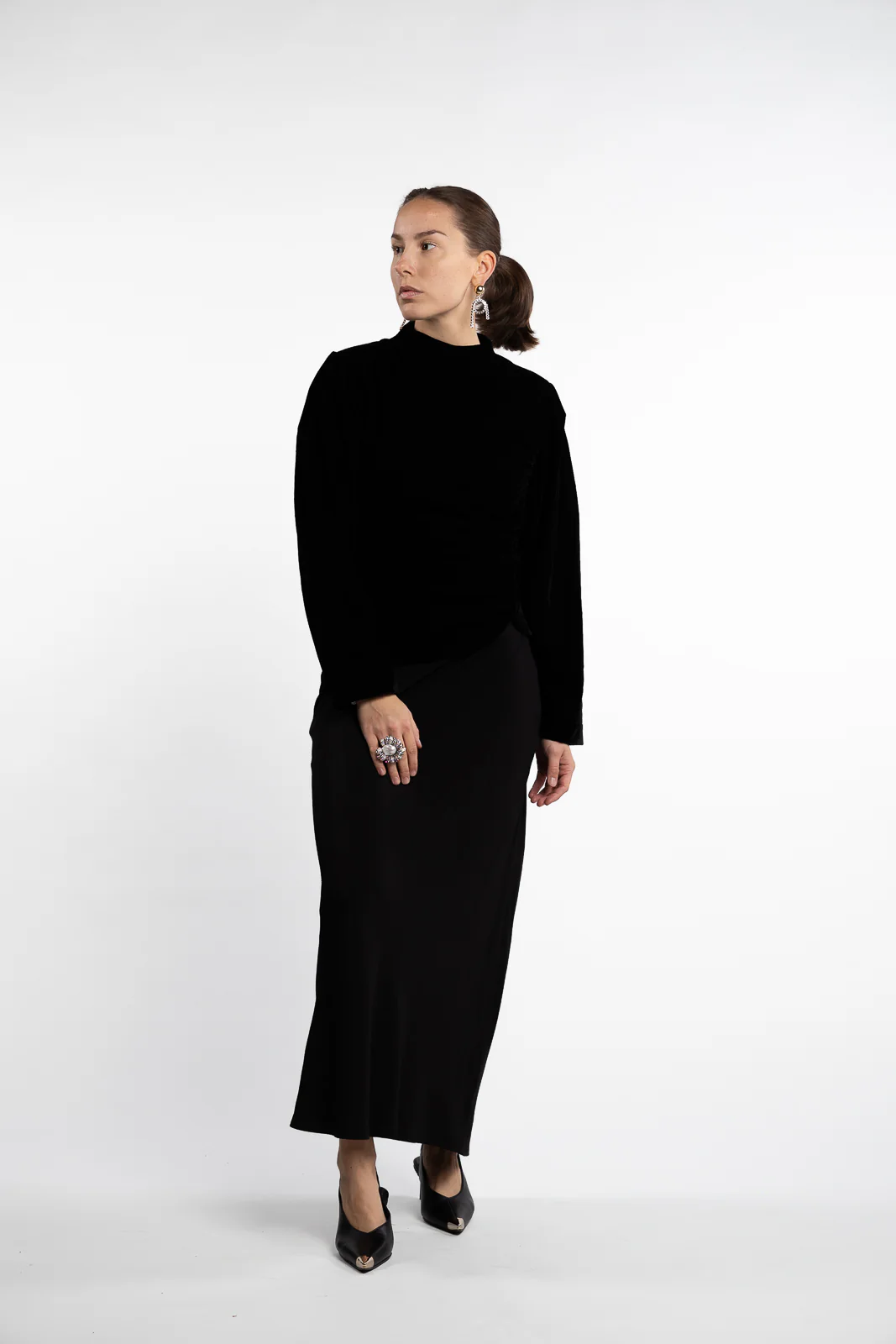 Jet Top Velvet- Black - Image 7