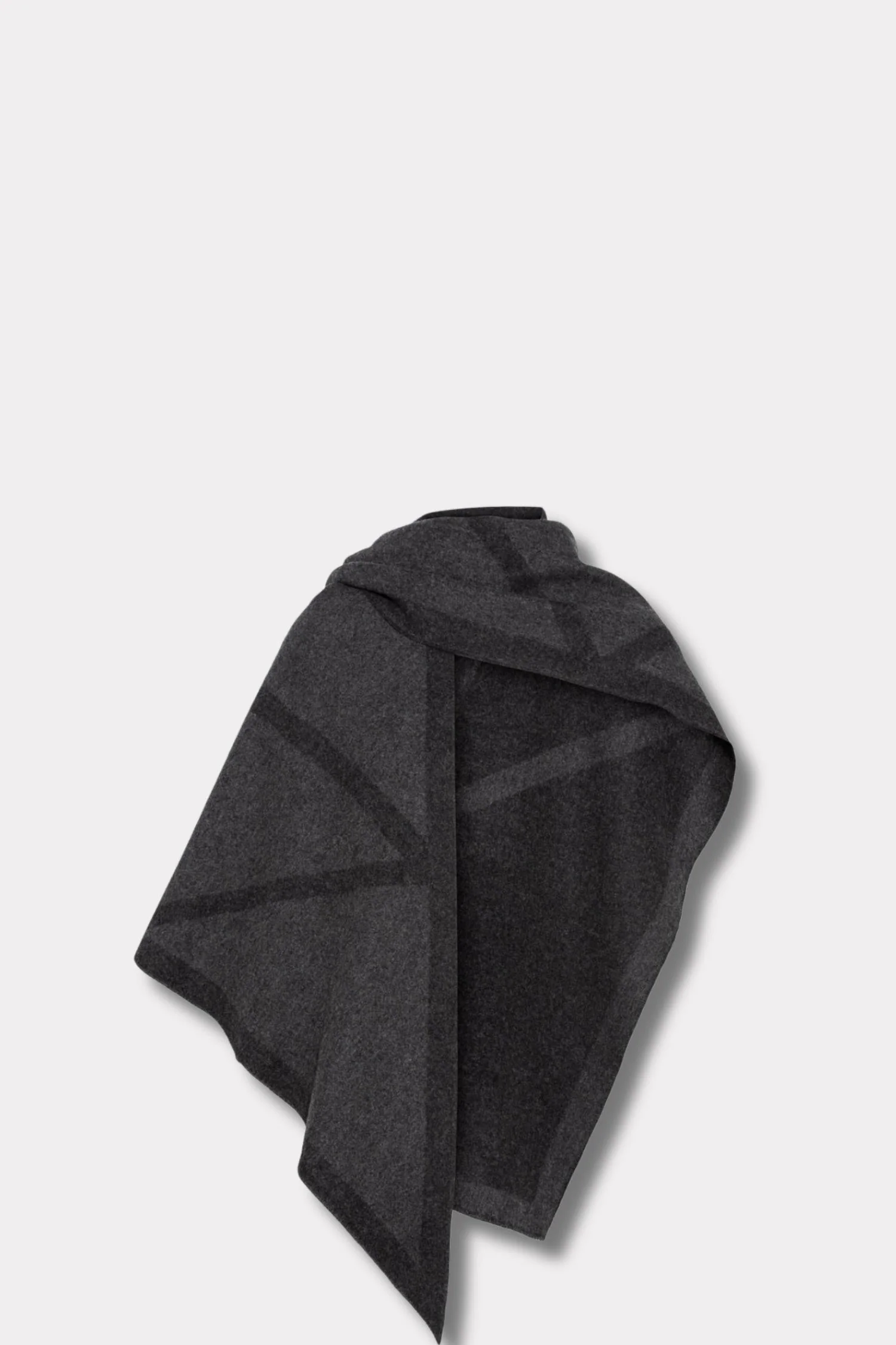 Triangle Scarf Merino- Charcoal/Volcano - Image 2
