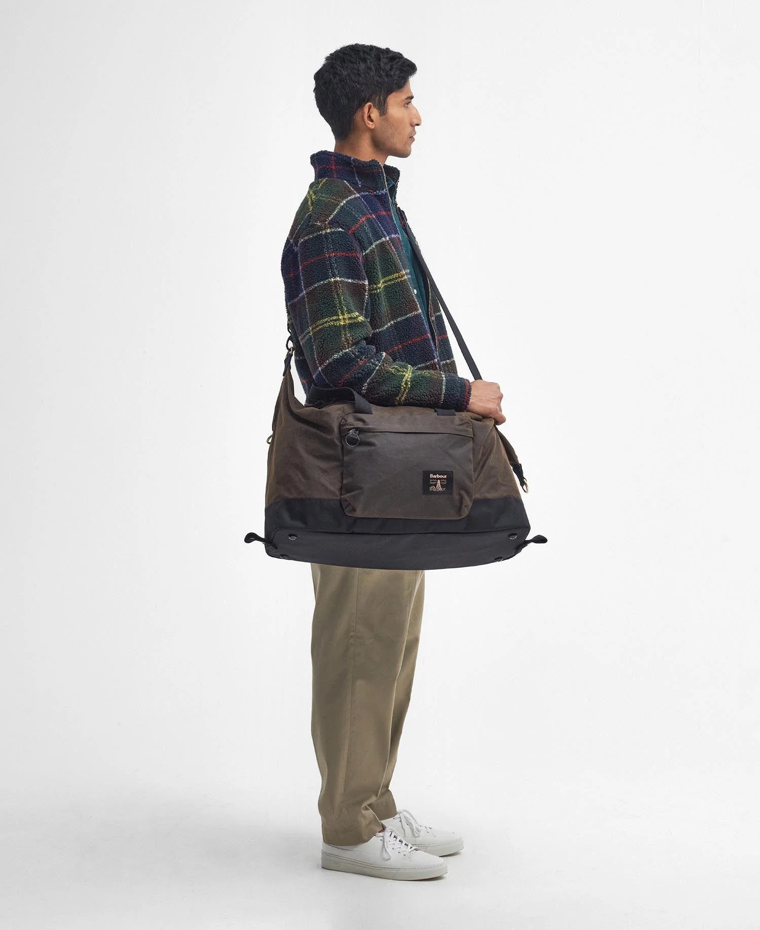 Field Waxed Holdall Olive - Image 2