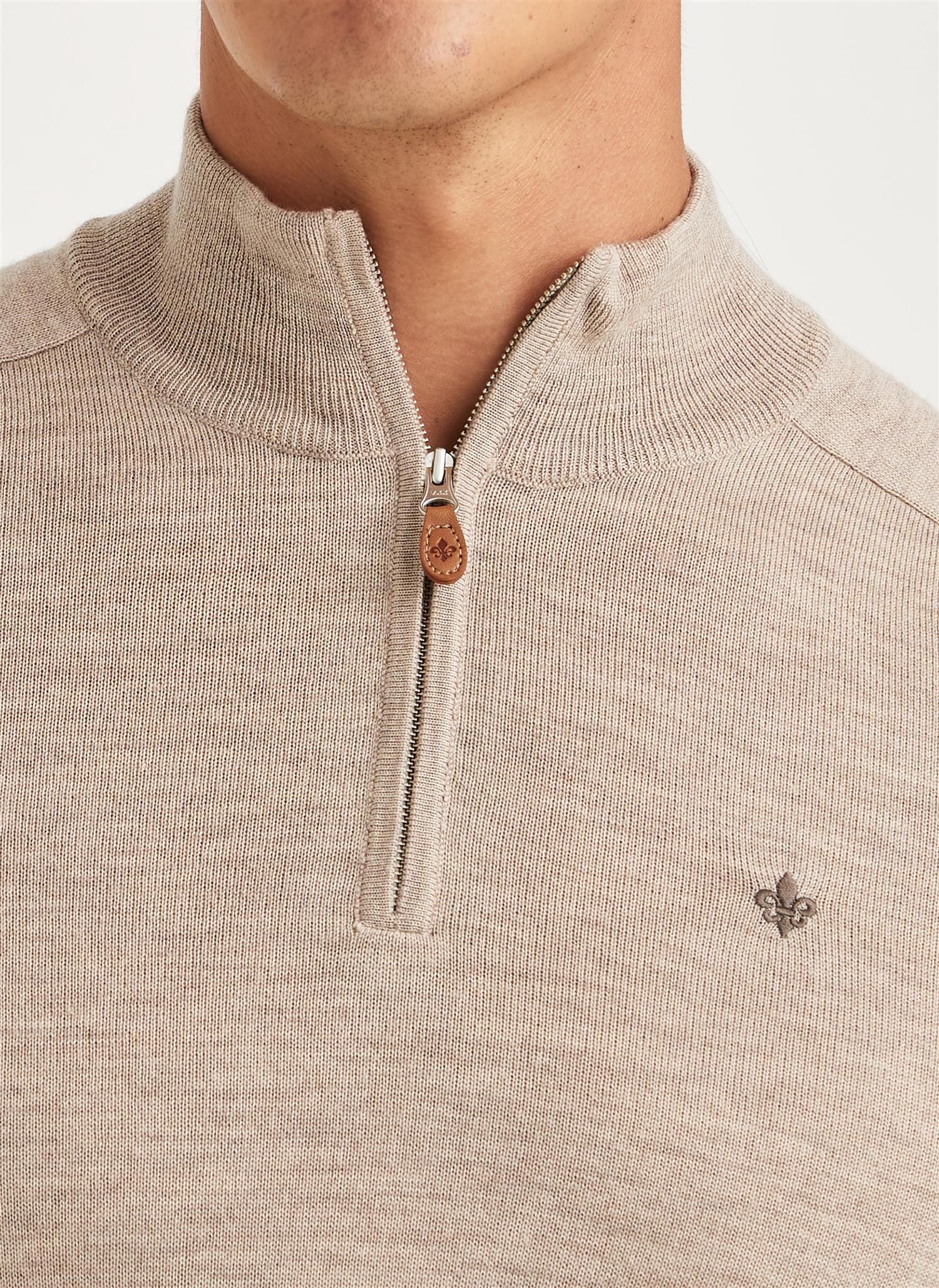 Merino John Zip Khaki - Image 3