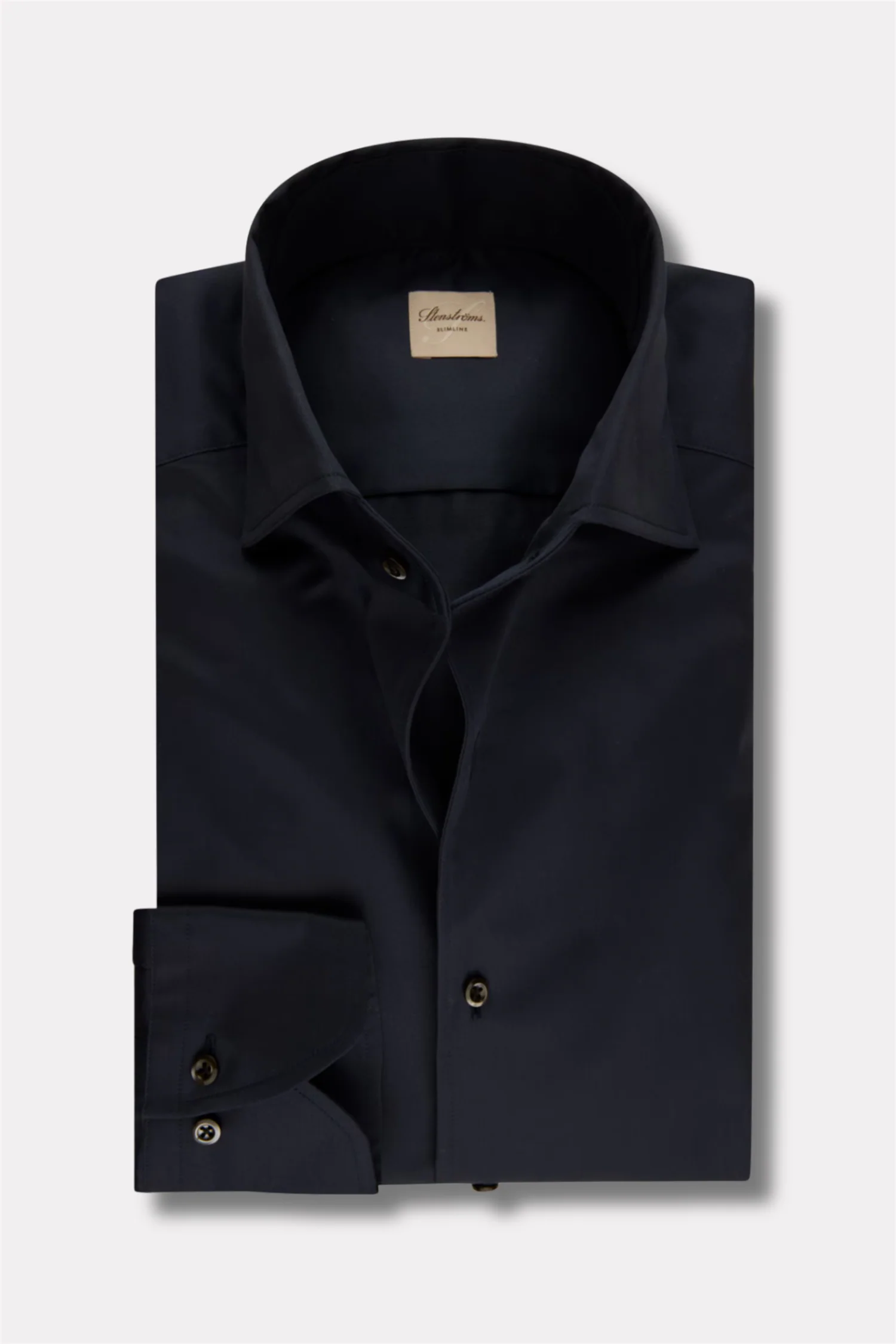 Slimline Twill Shirt Navy - Image 4