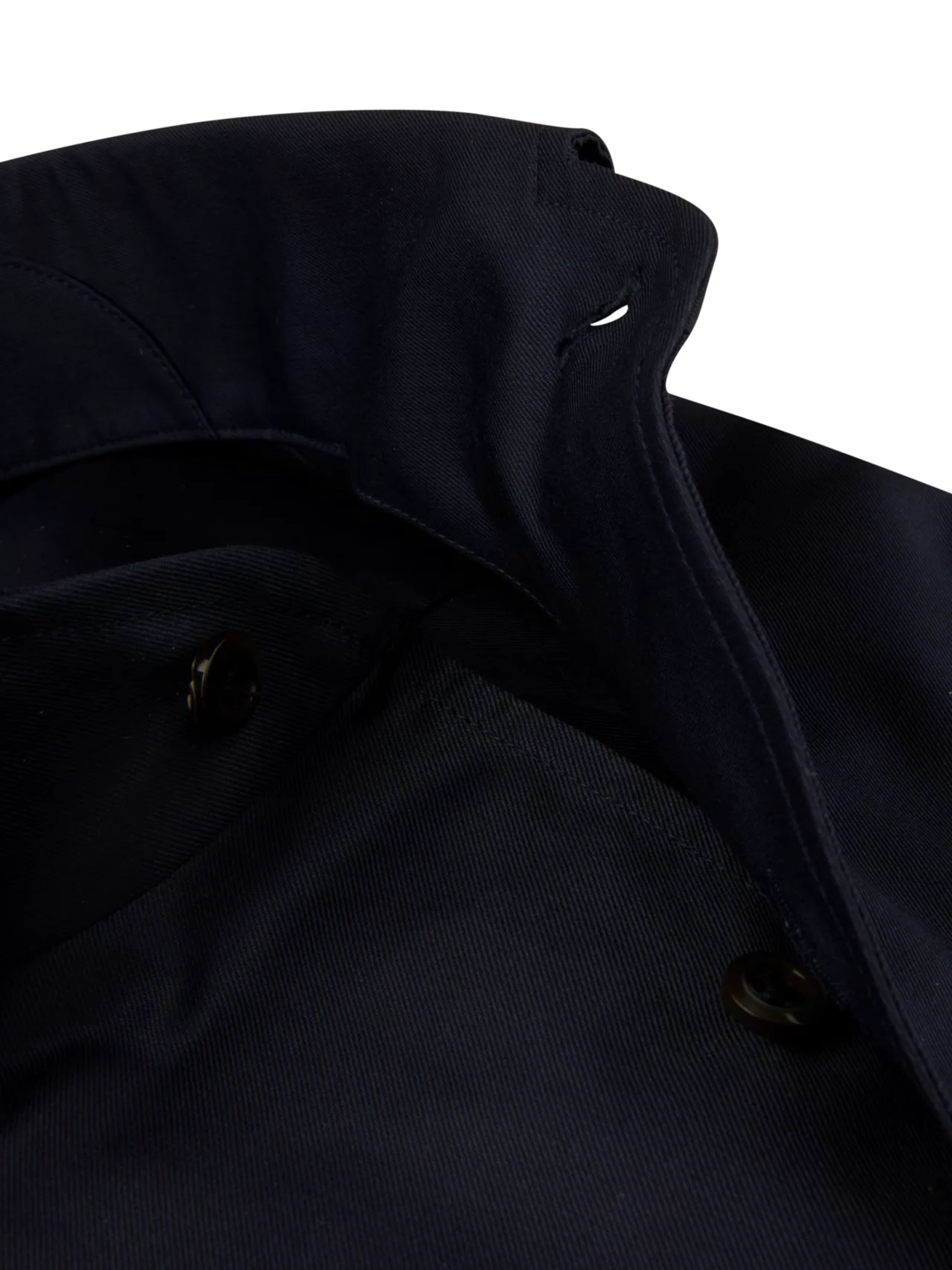 Slimline Twill Shirt Navy - Image 7