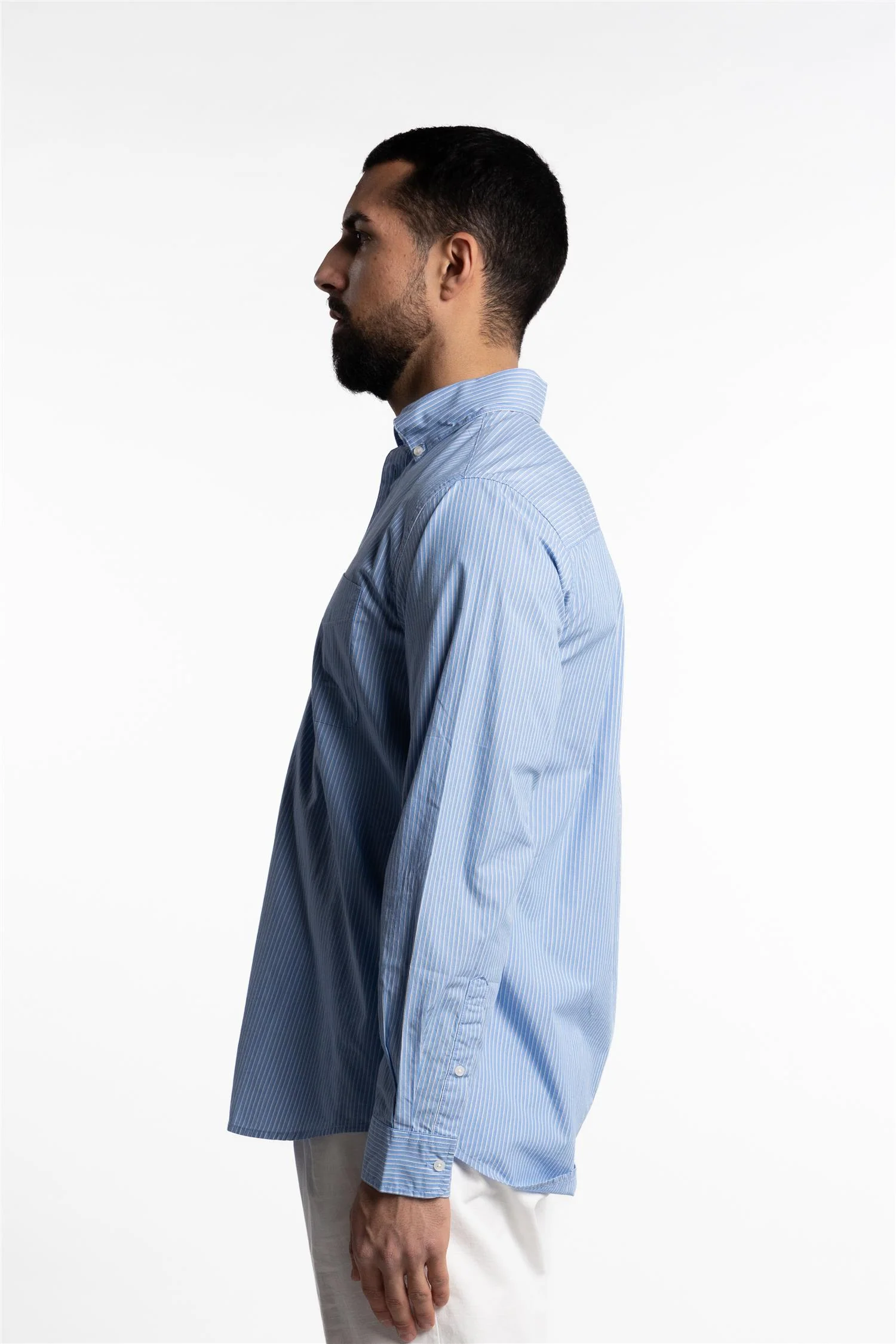 Kent Poplin Shirt Summer Sky/Black - Image 2