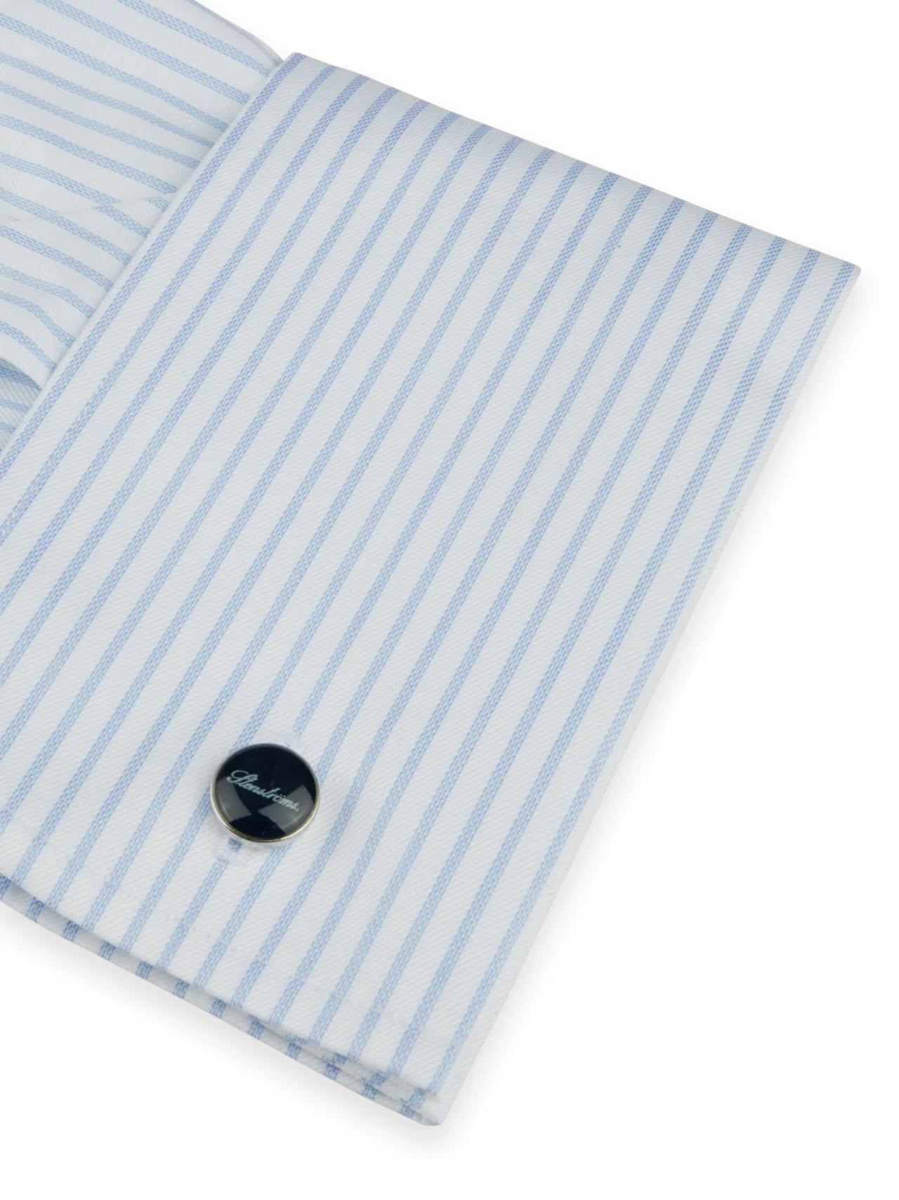 Slimline Twill Shirt French Cuffs Light Blue - Image 3