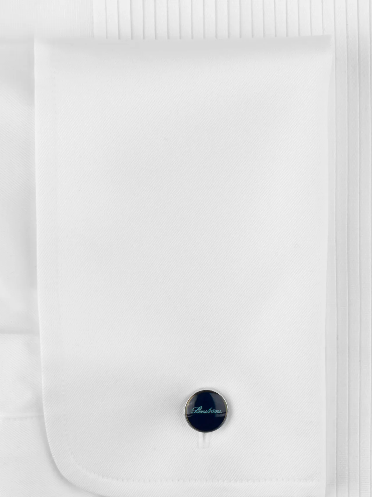 Regular Pleated Smoking Shirt White - Image 3