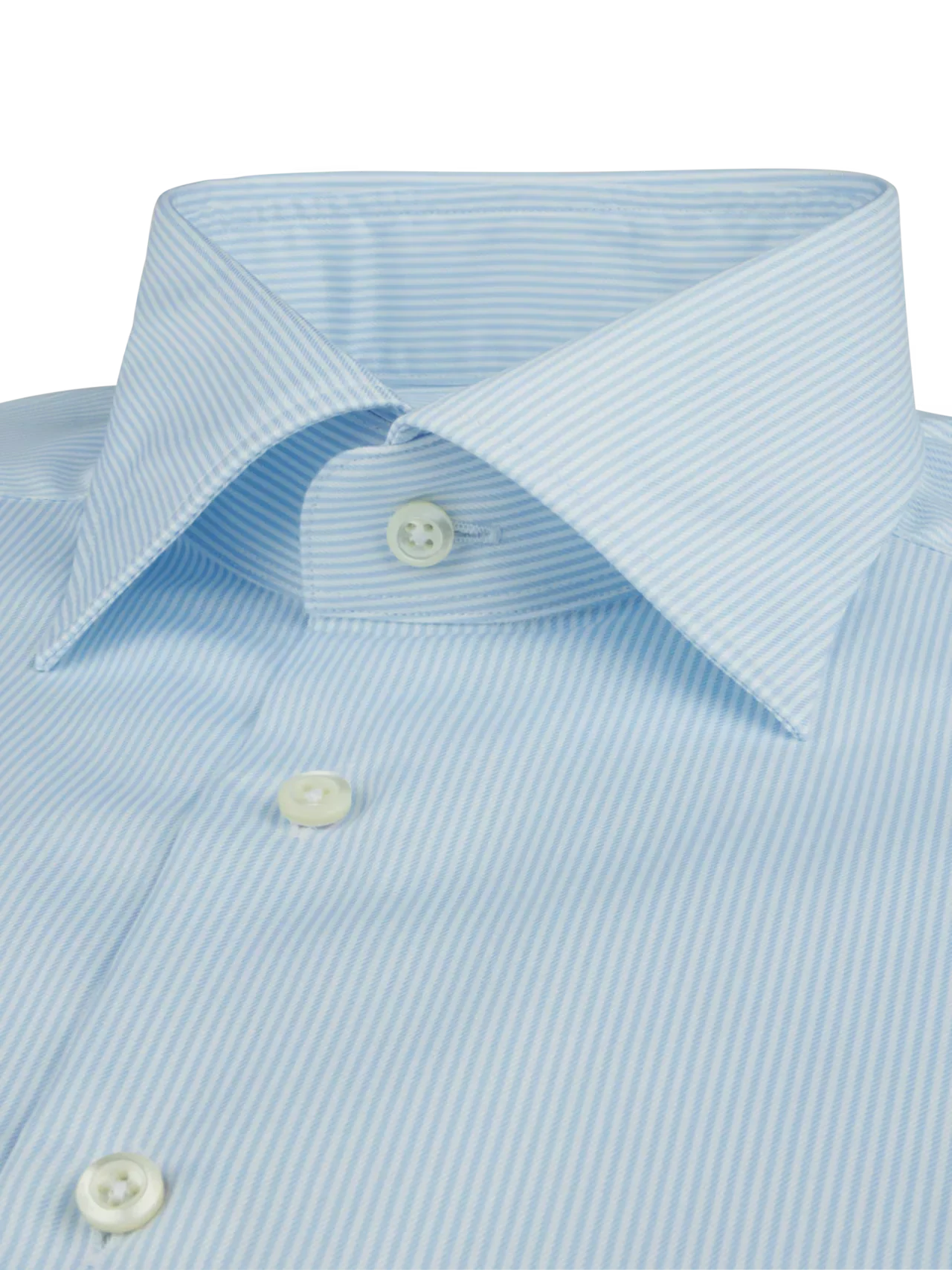 Regular Pinstriped Twill Shirt Light Blue - Image 2