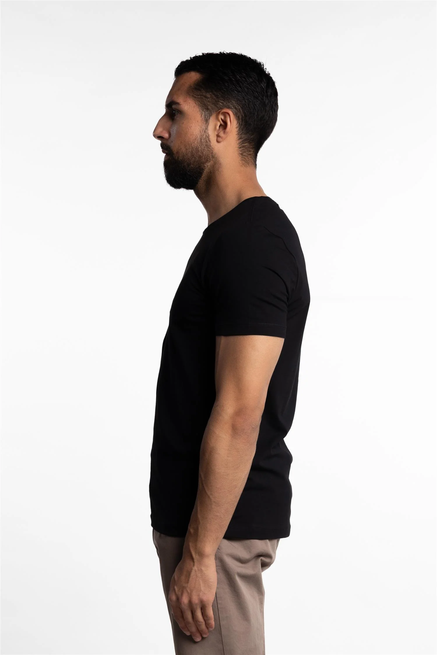 Kyran Cotton Stretch Slim Fit T-Shirt Black - Image 2
