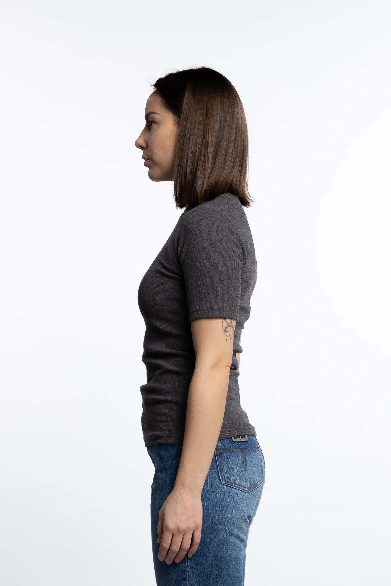 Saalexo T-Shirt 7542- Dark grey mel - Image 4