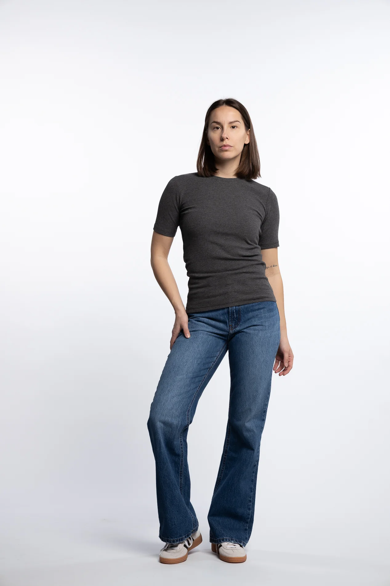 Saalexo T-Shirt 7542- Dark grey mel - Image 6