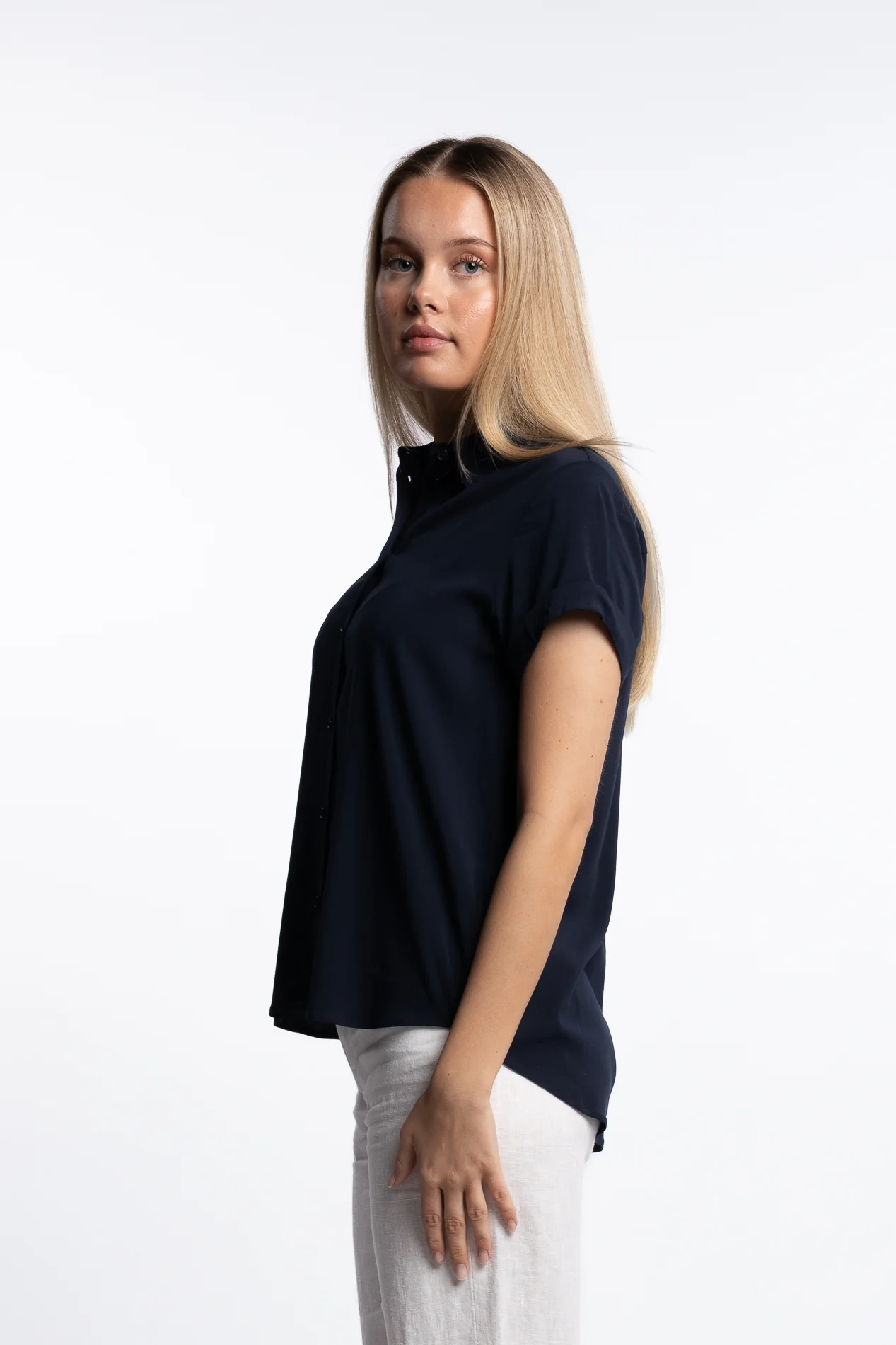 Majan ss shirt 9942- Dark Sapphire - Image 5
