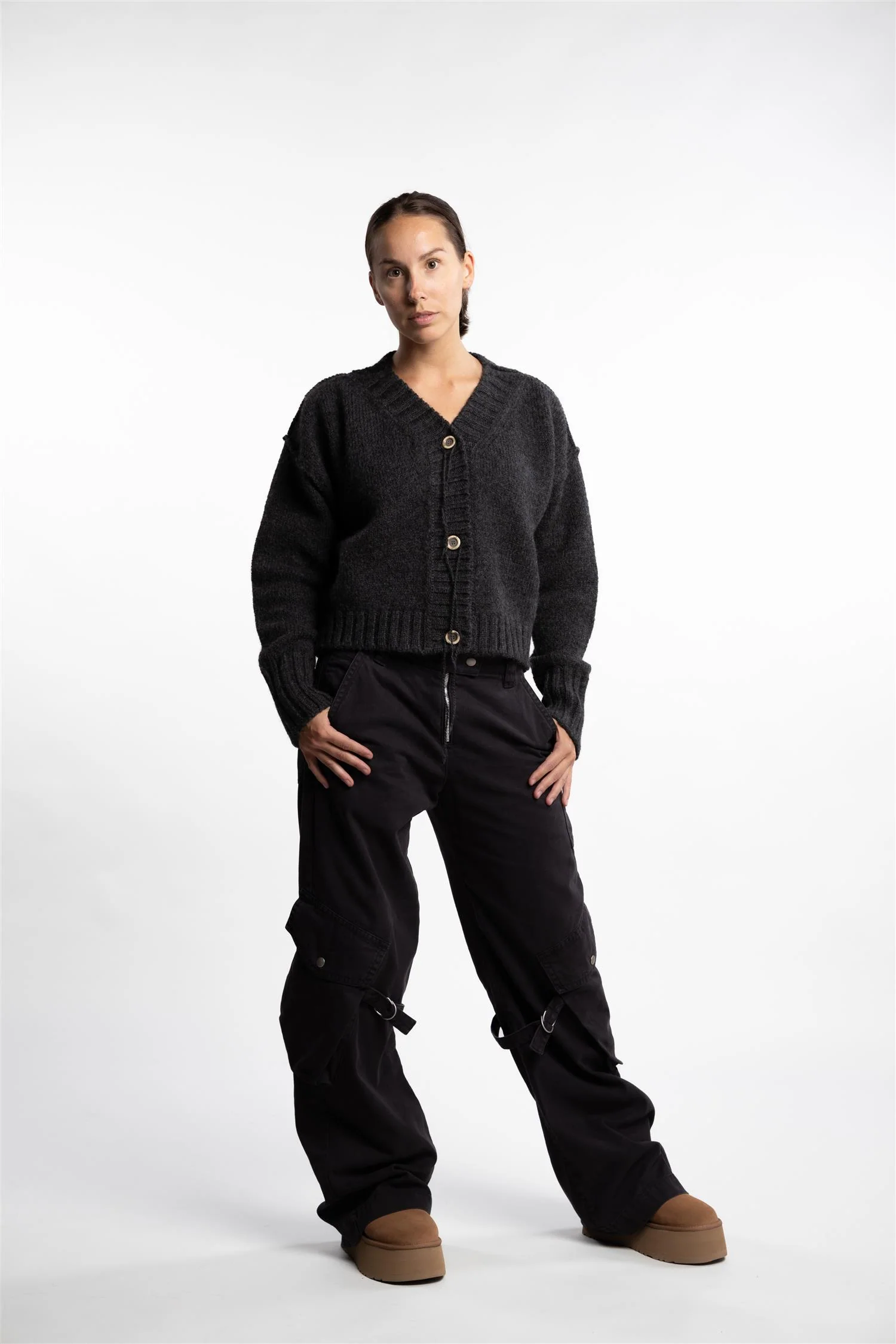 Knit Cardigan- Anthracite - Image 9