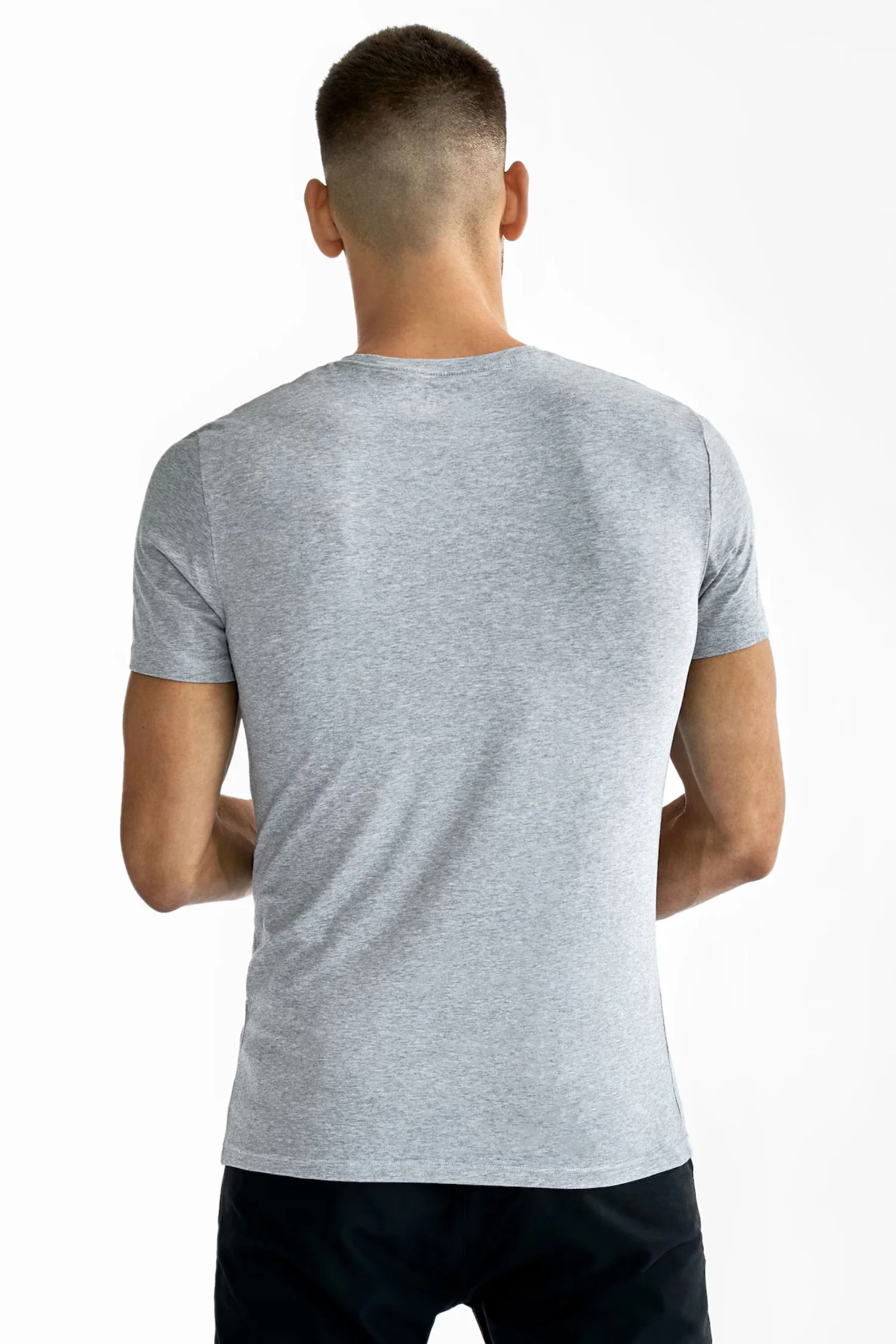 Crew Neck 2-Pack Grey Melange - Image 4