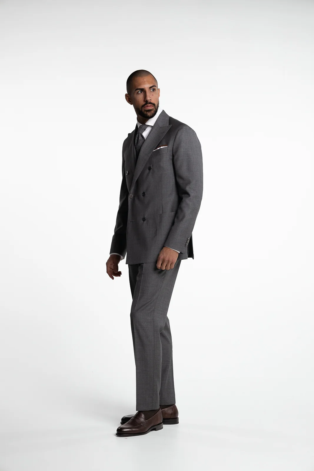 Vicenza DB Tropical Wool Blazer Grey - Image 2