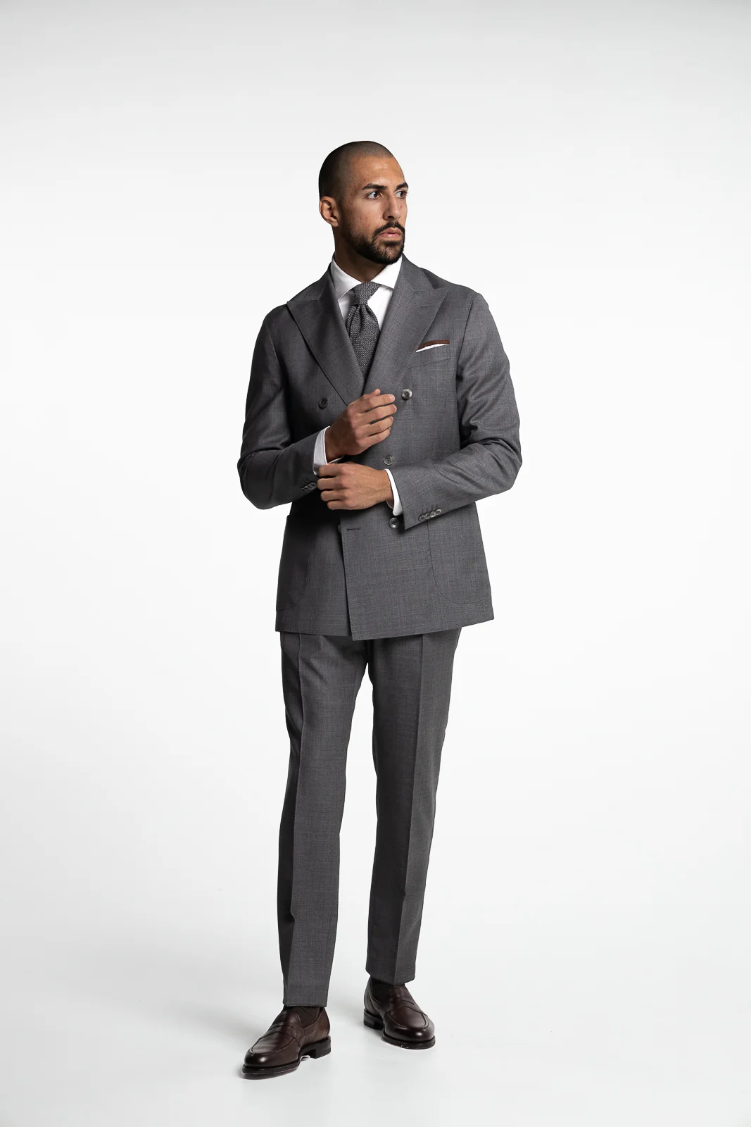 Vicenza DB Tropical Wool Blazer Grey - Image 5