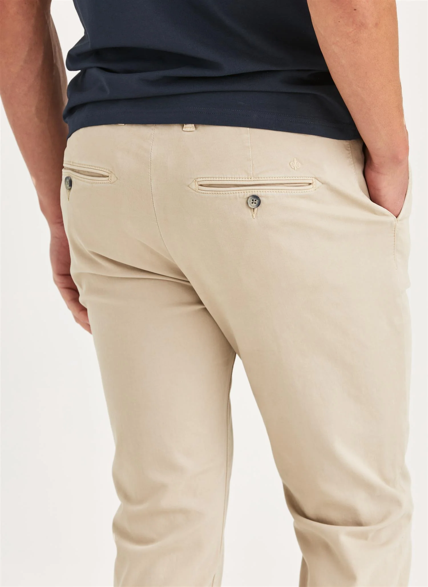 Jeffrey Brushed Slim Fit Chino Khaki - Image 4