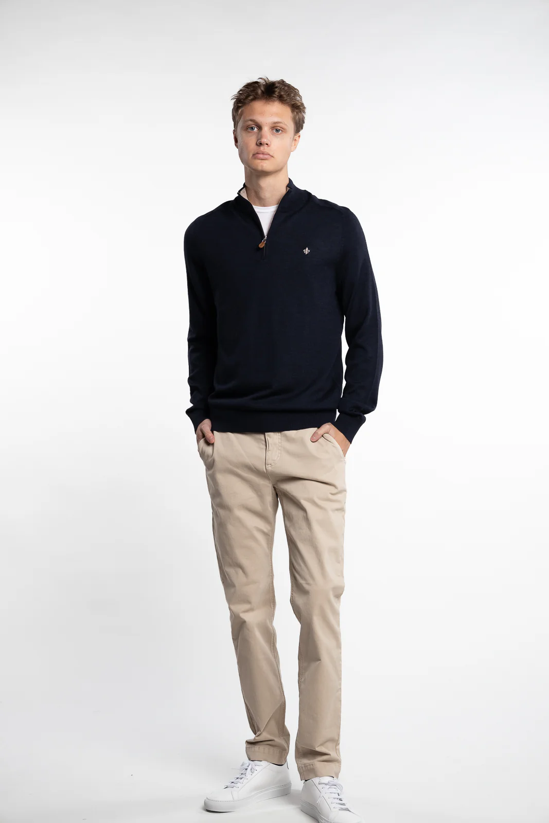 Merino John Zip Navy - Image 4