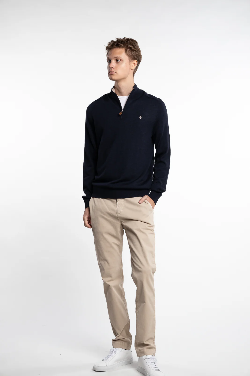 Merino John Zip Navy - Image 5