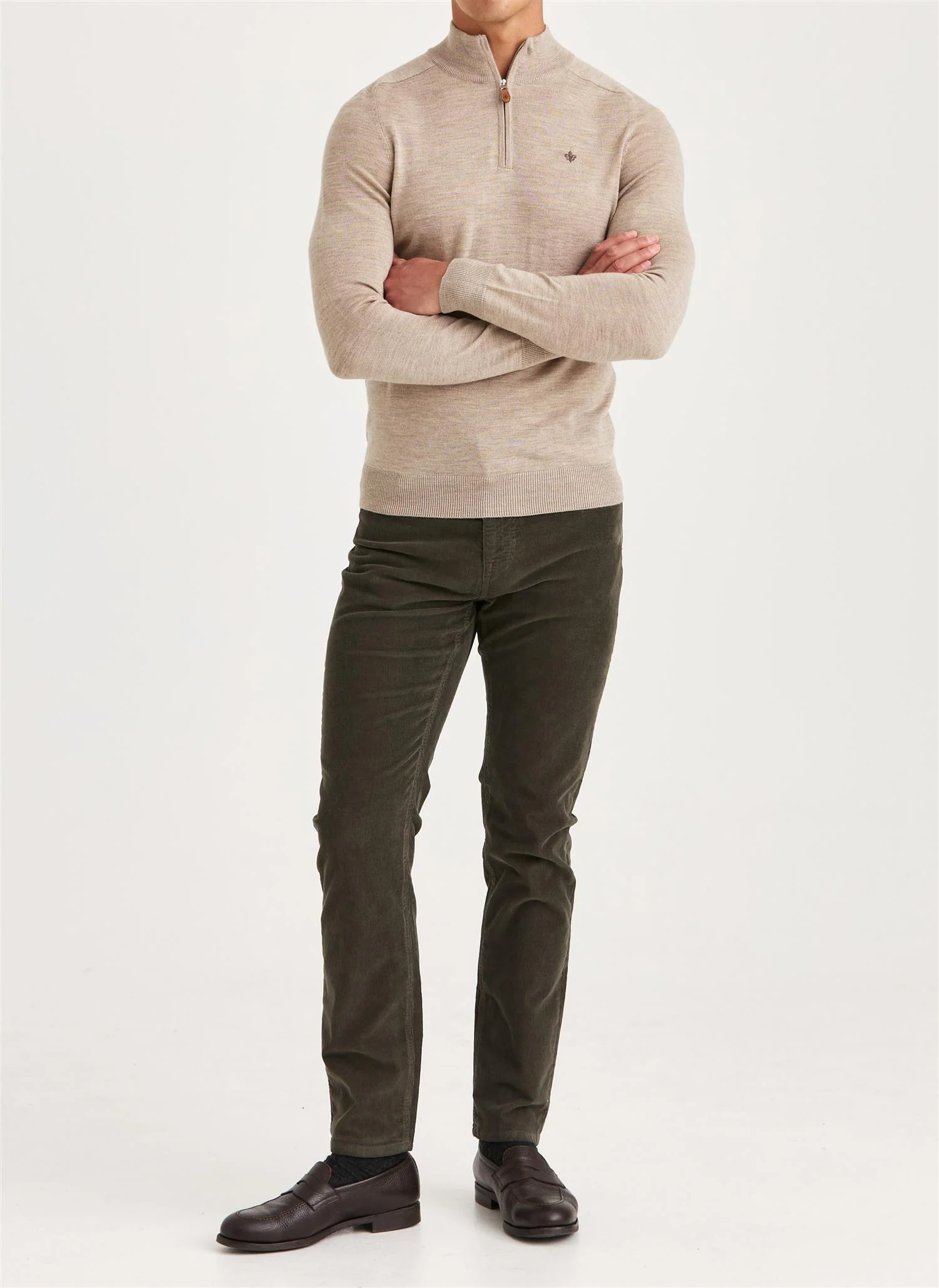 Merino John Zip Khaki - Image 3