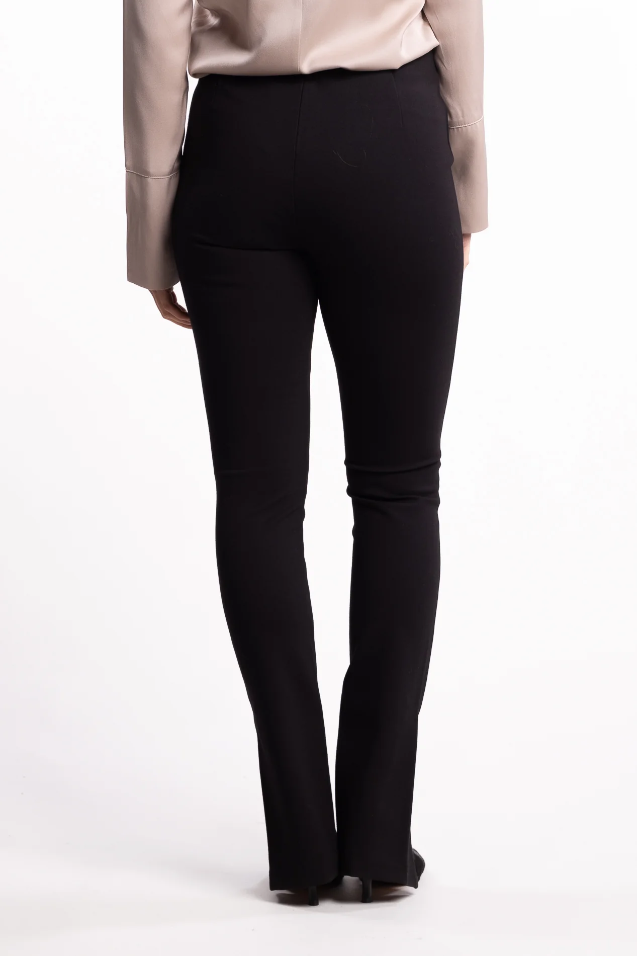 Stretch Zip Leggings- Black - Image 4