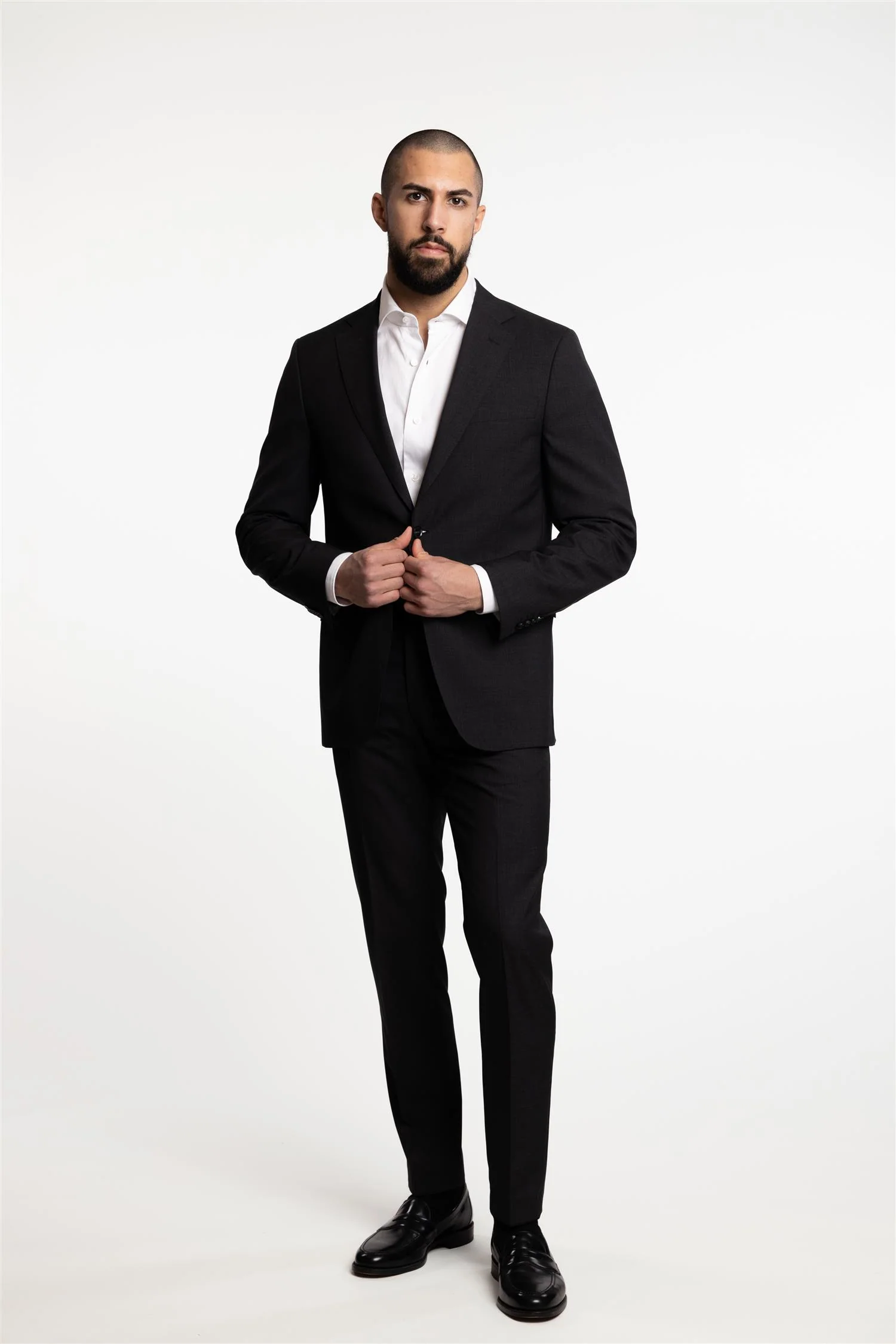 Falk Regular Fit Wool Blazer Dark Grey - Image 5
