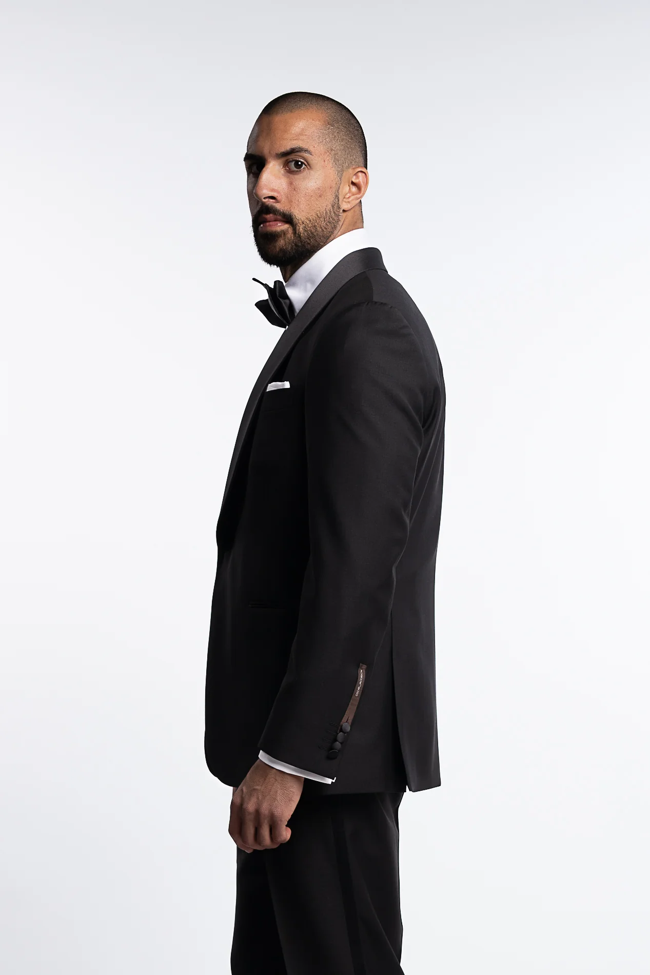 Figaro Regular Fit Tuxedo Blazer Black - Image 2