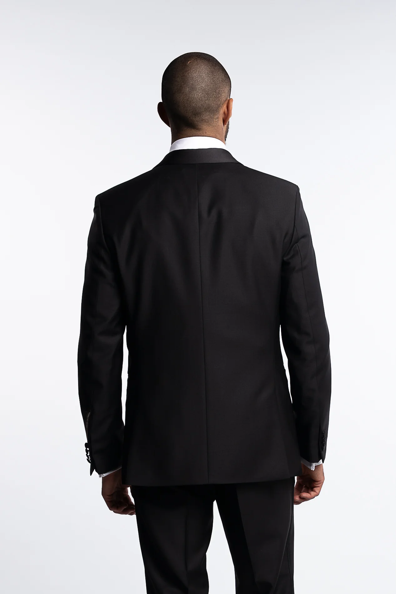 Figaro Regular Fit Tuxedo Blazer Black - Image 3