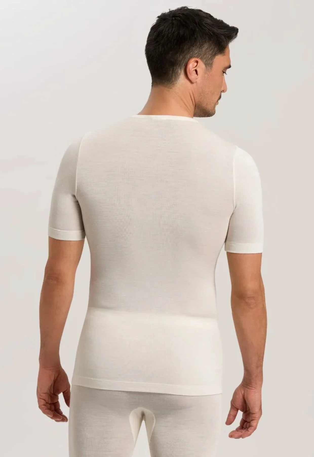 Short Sleeve T-Shirt Woolen Silk Cygne - Image 3