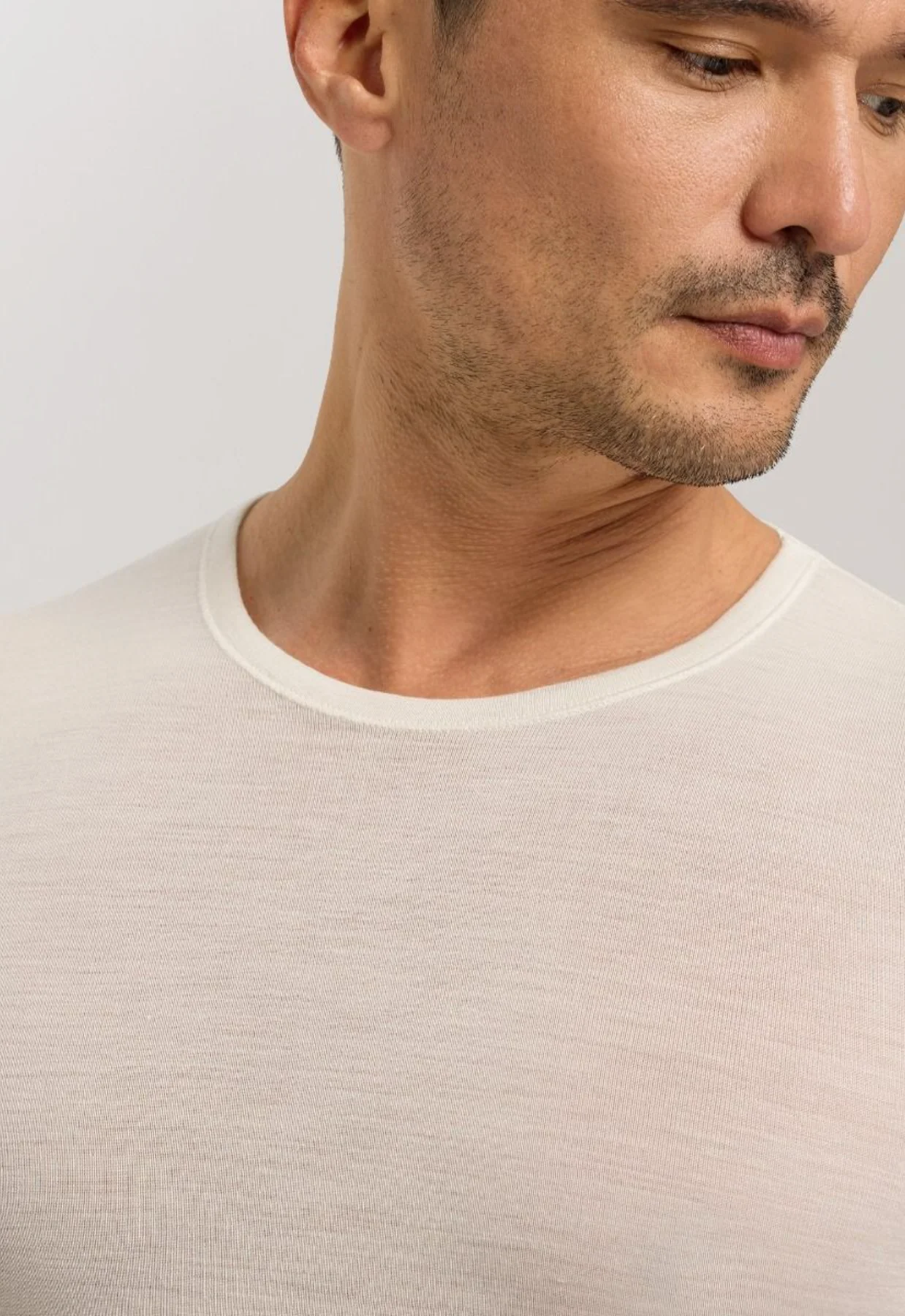 Short Sleeve T-Shirt Woolen Silk Cygne - Image 5