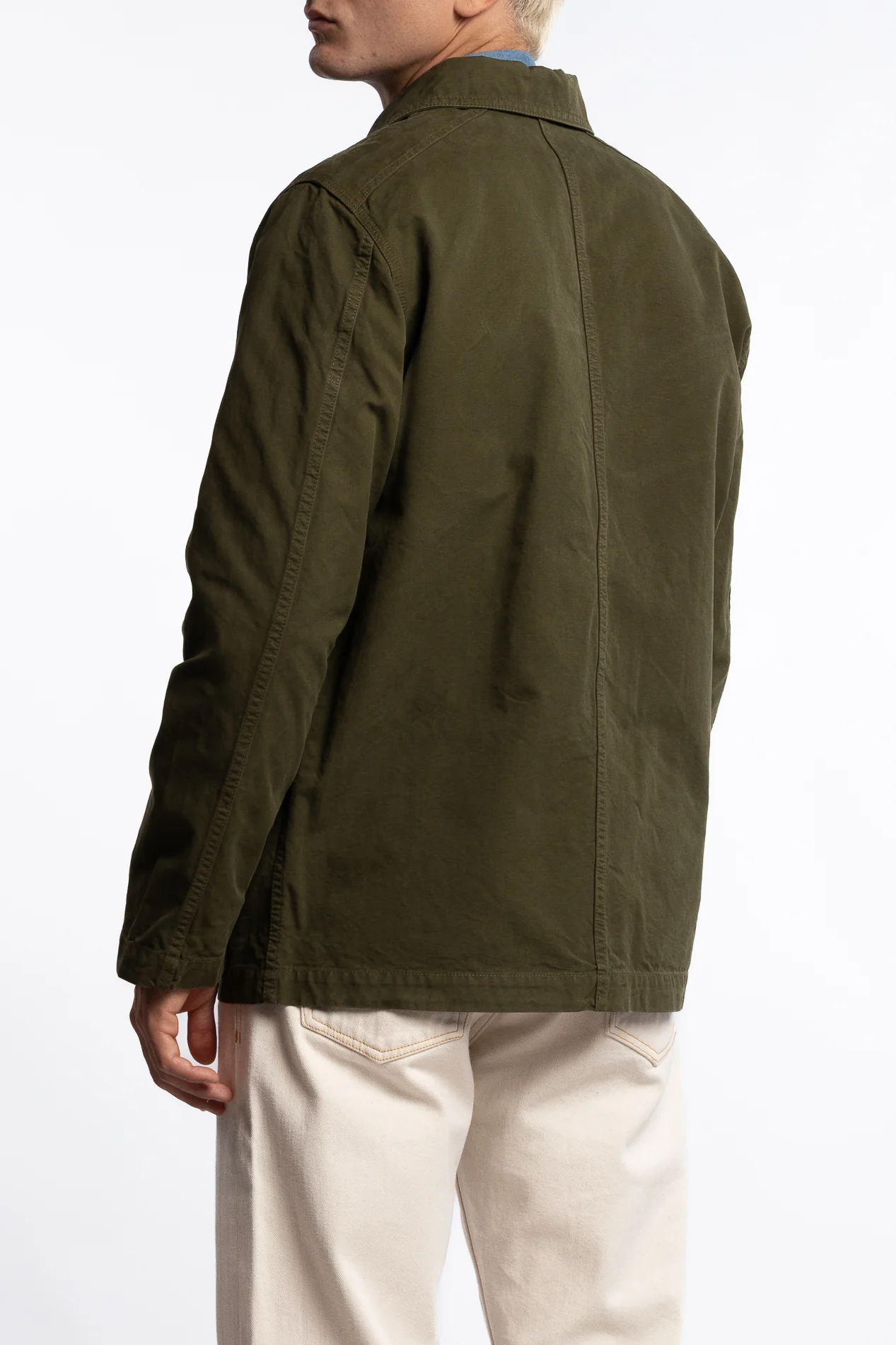 Cotton Duck Canvas Five-Pocket Chore Jacket Olive - Image 2