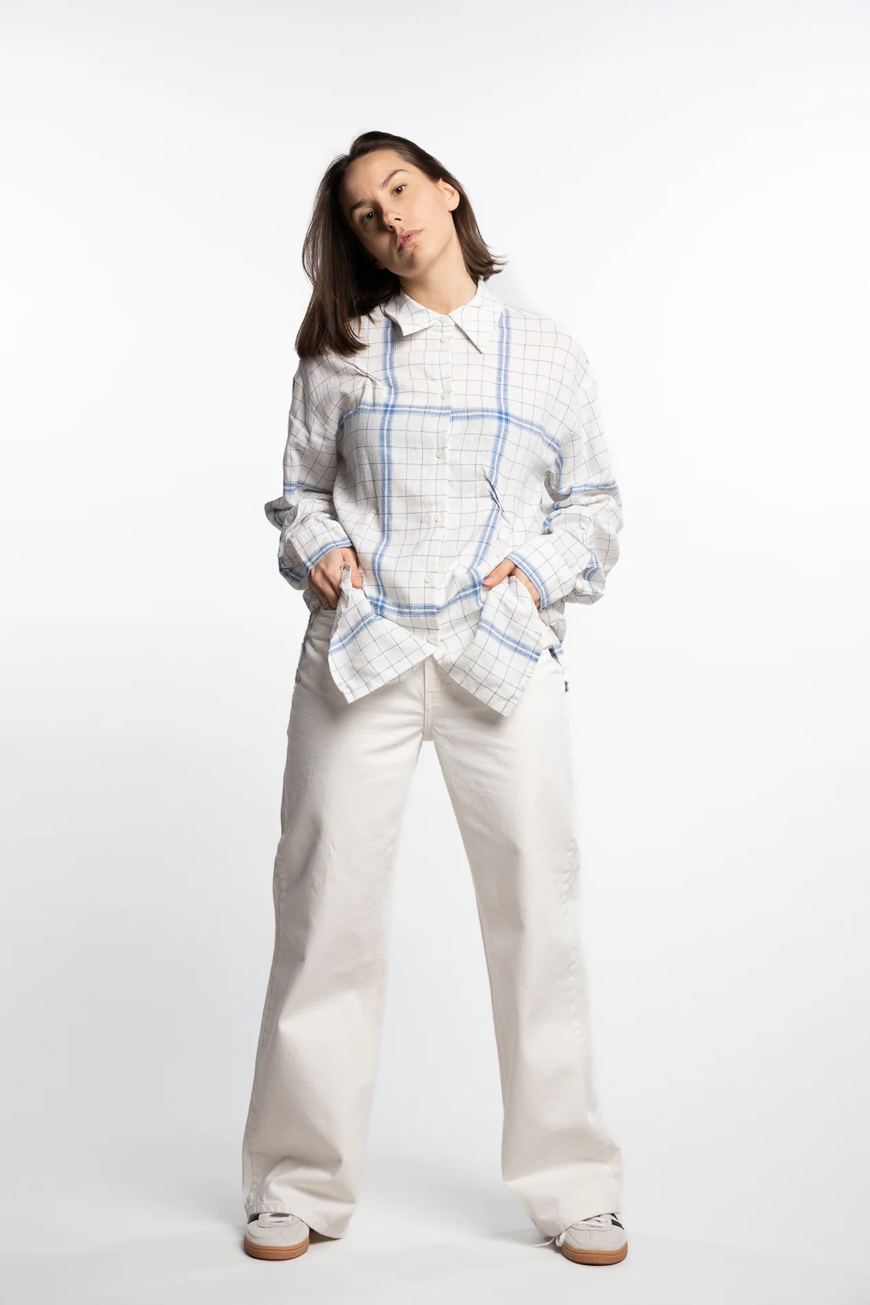 Bibi Check Shirt- Blue Mix - Image 3
