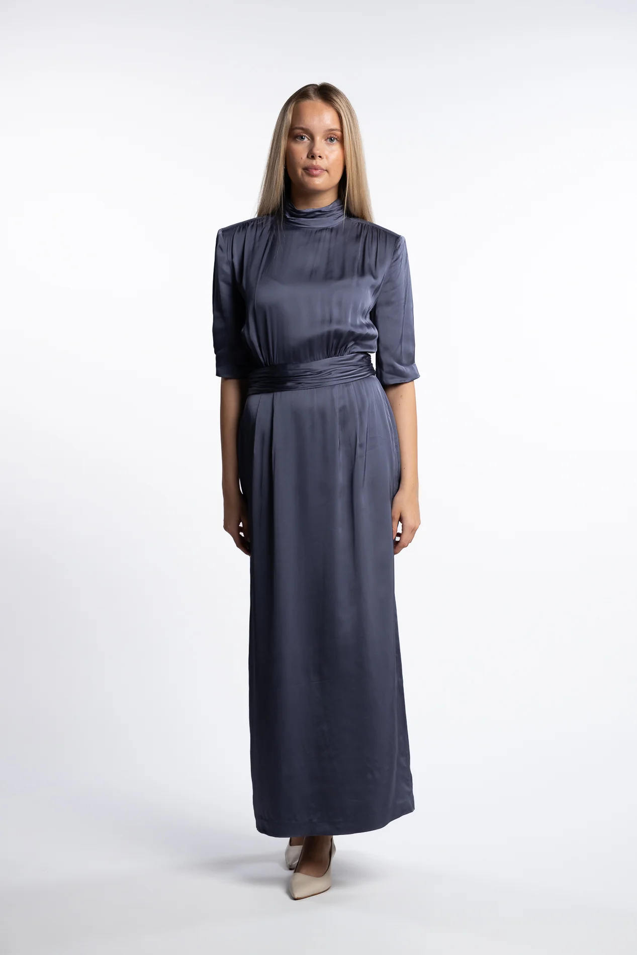 Beronia Dress- Mid Blue - Image 3