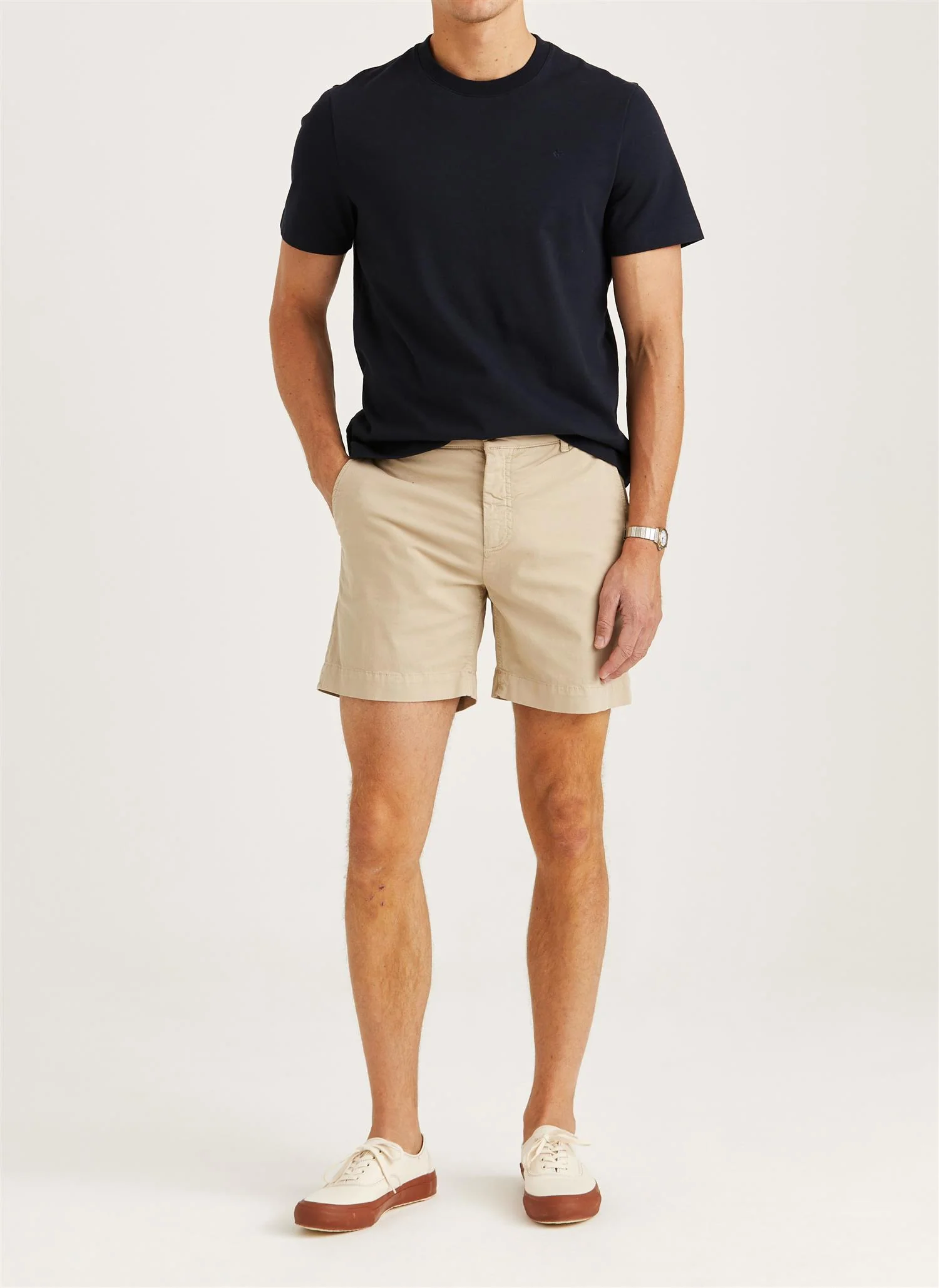 Jeffrey Summer Chino Shorts 7" Khaki - Image 4