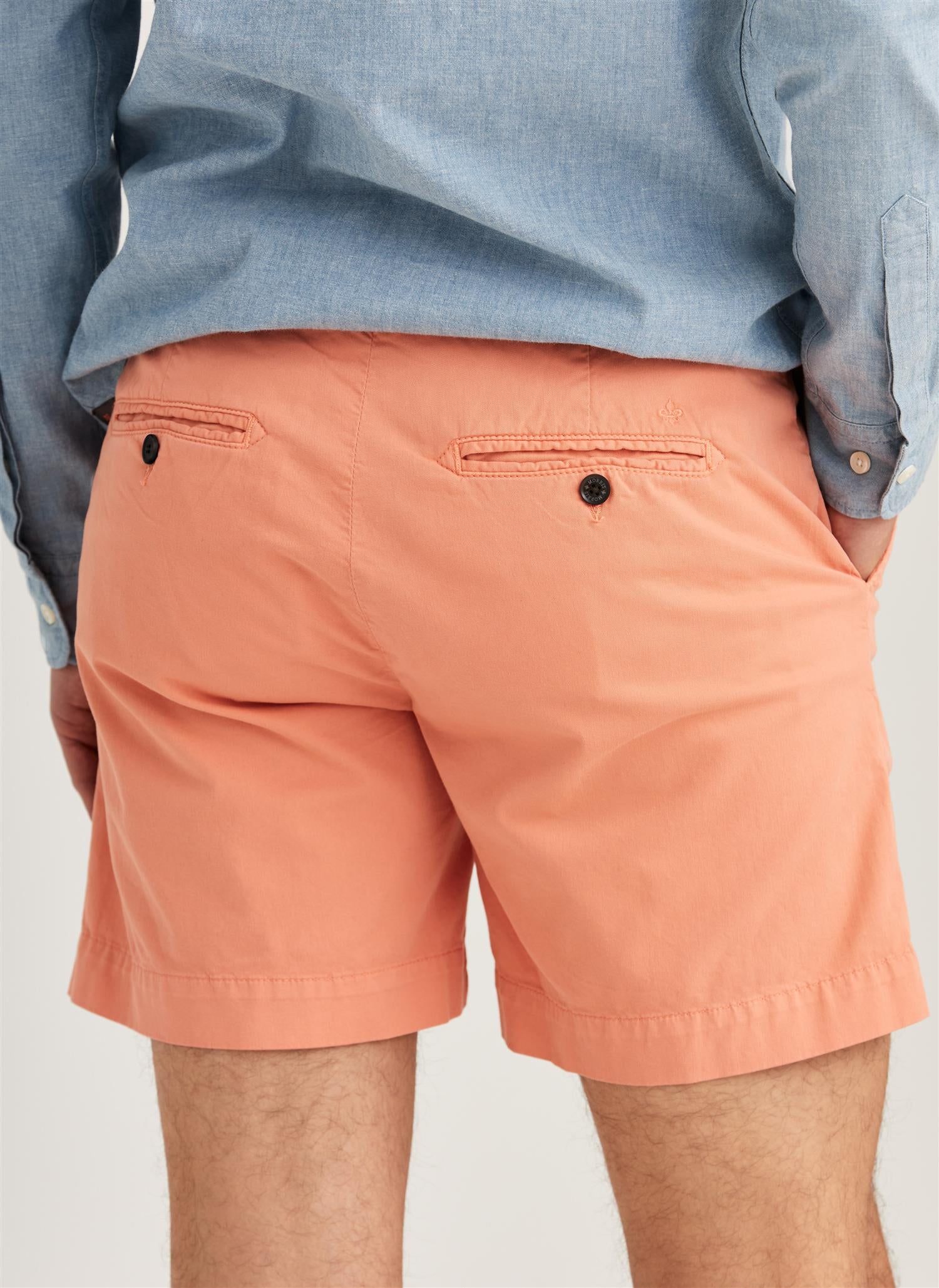 Jeffrey Summer Chino Shorts 7" Orange - Image 3