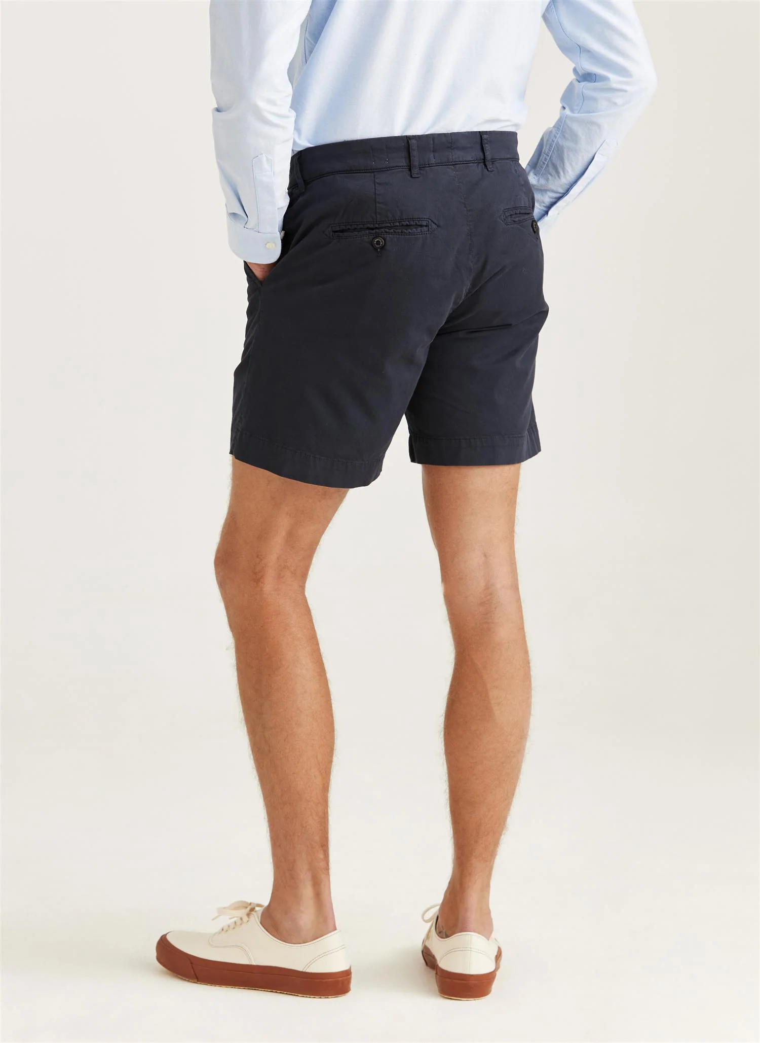 Jeffrey Summer Chino Shorts 7" Blue - Image 2