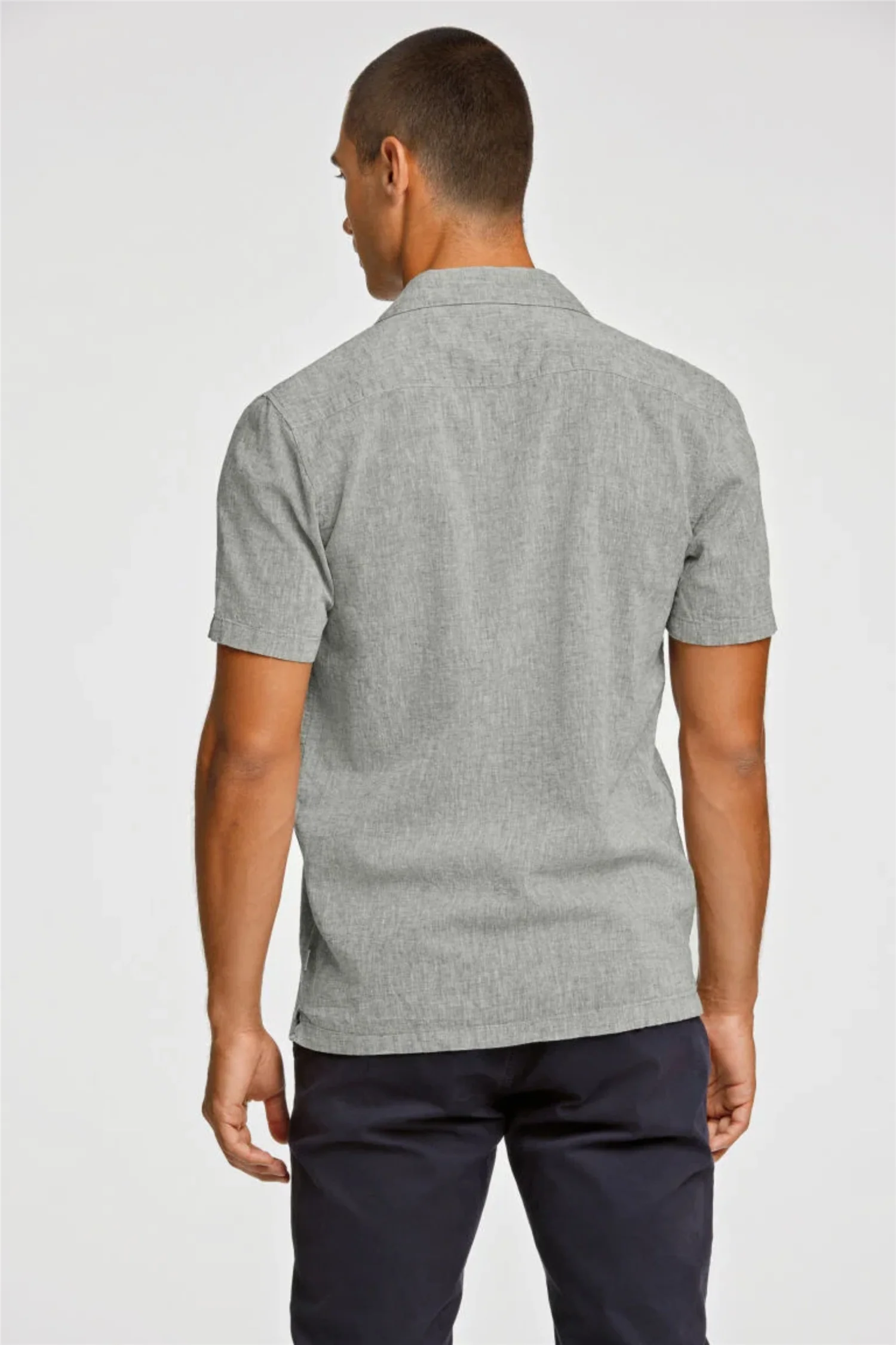 Casual Linen Blend Resort S/S Army - Image 5