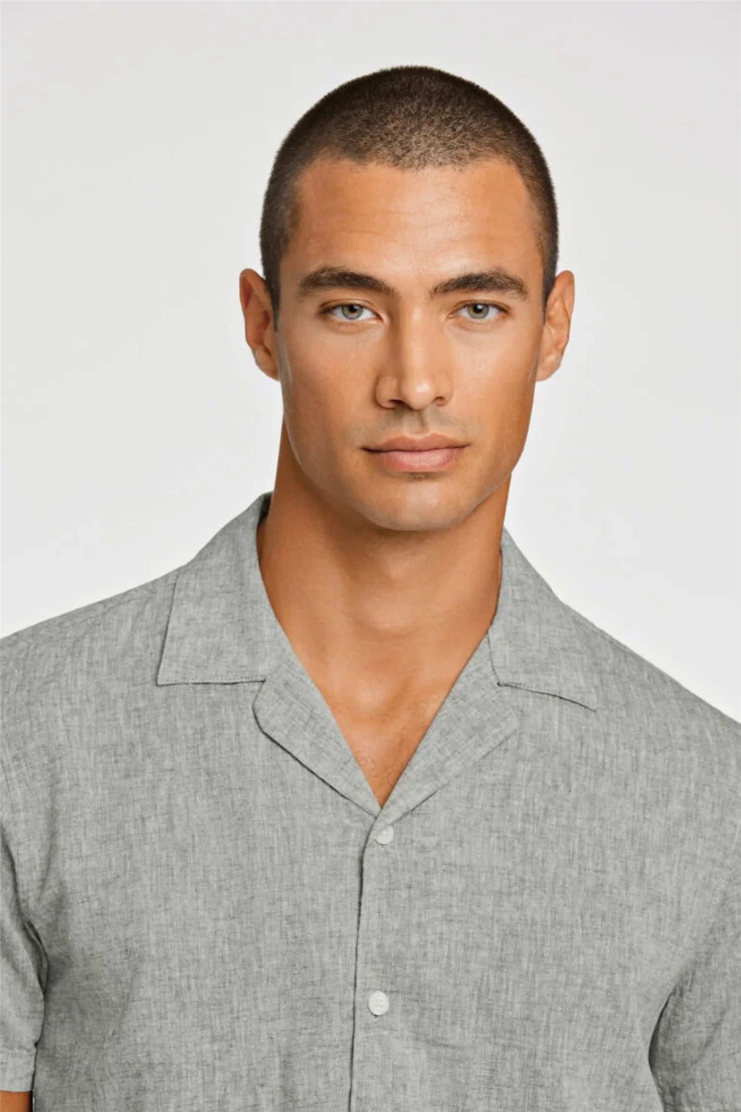 Casual Linen Blend Resort S/S Army - Image 6