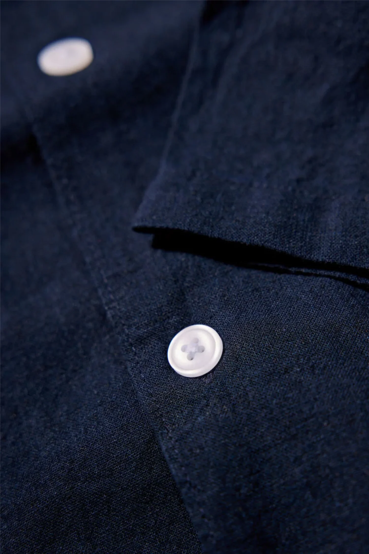 Casual Linen Blend Resort S/S Navy - Image 7