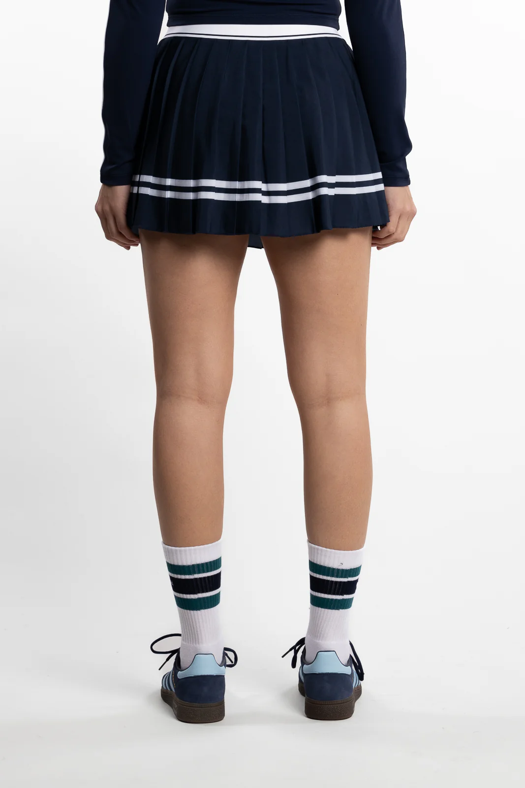 Vendome Script Pleated Skirt - Navy Navy - Image 4