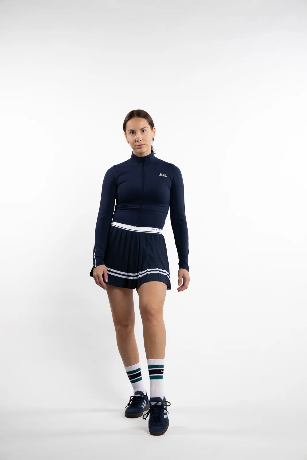 Vendome Script Pleated Skirt - Navy Navy - Image 5