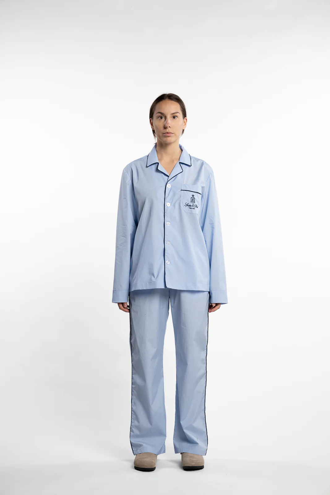 Vendome Pyjama Trousers - Sky BlueVendome Pyjama Trousers - Sky Blue - Image 2