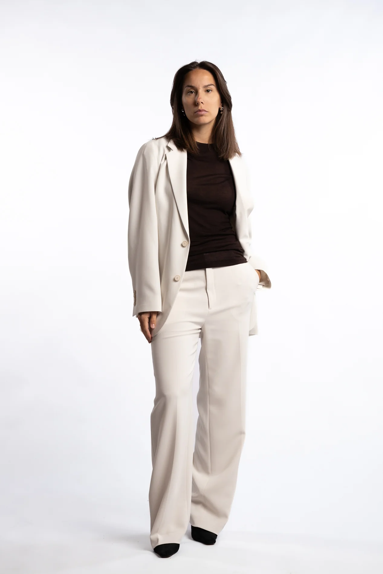 Relaxed Blazer- Ivory - Image 8