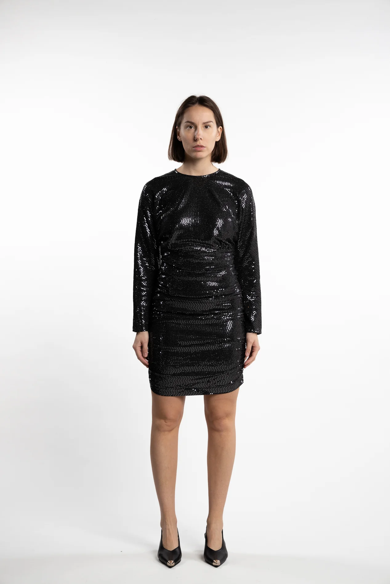 Erika Silver Dress- Silver - Image 4