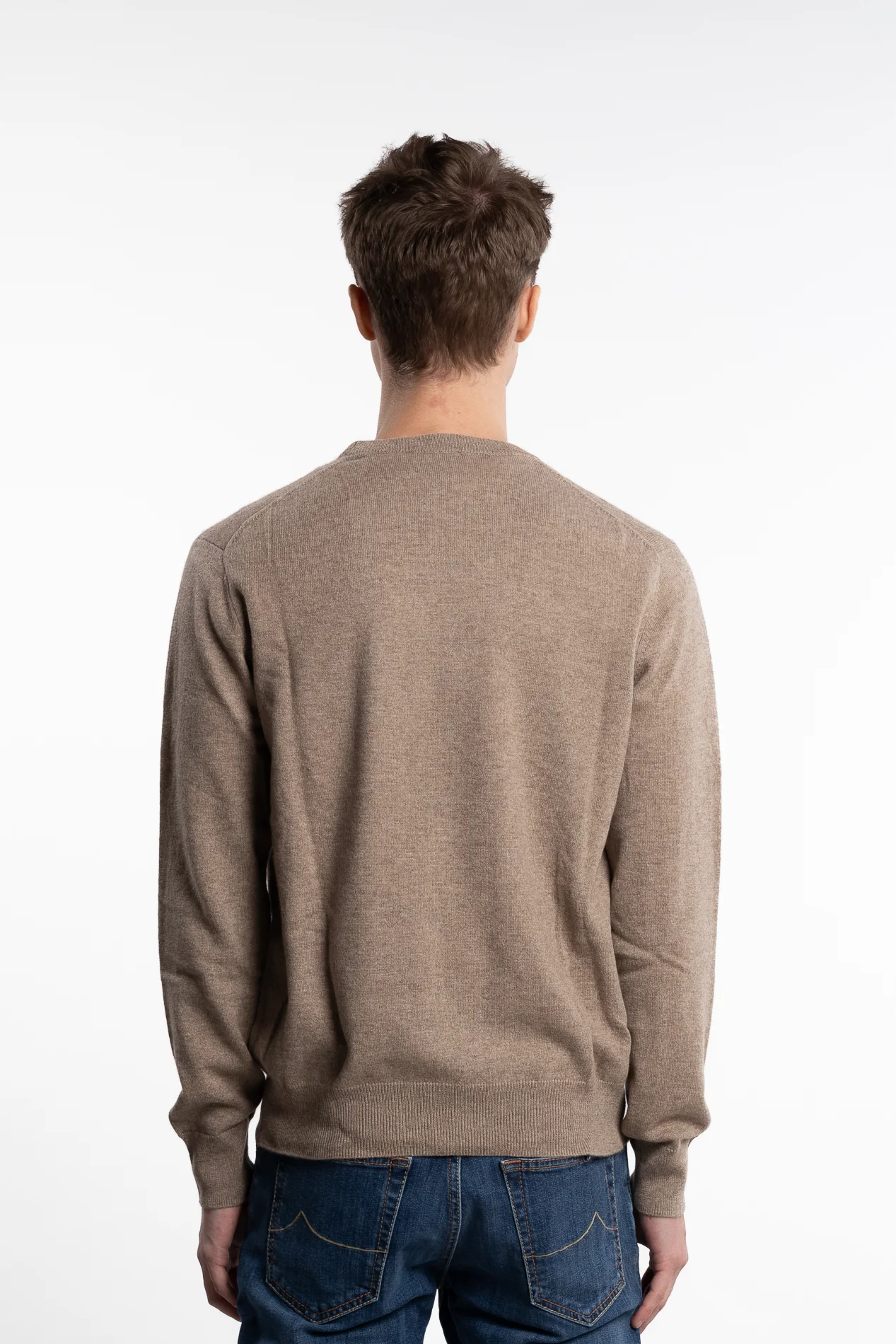 Knitted Cashmere Crewneck Naturale - Image 3