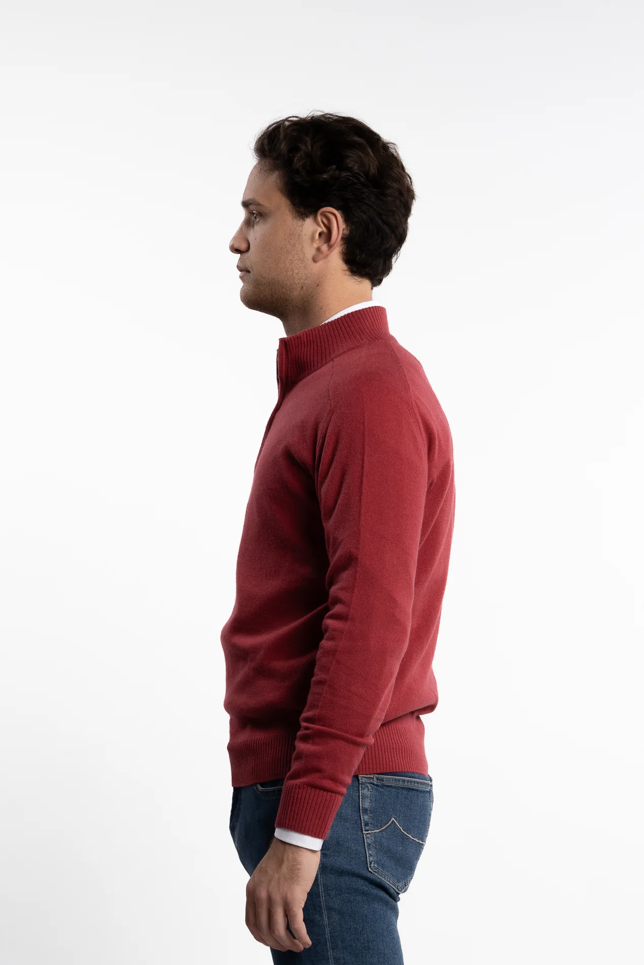 Cashmere Half-Zip Melograno - Image 2
