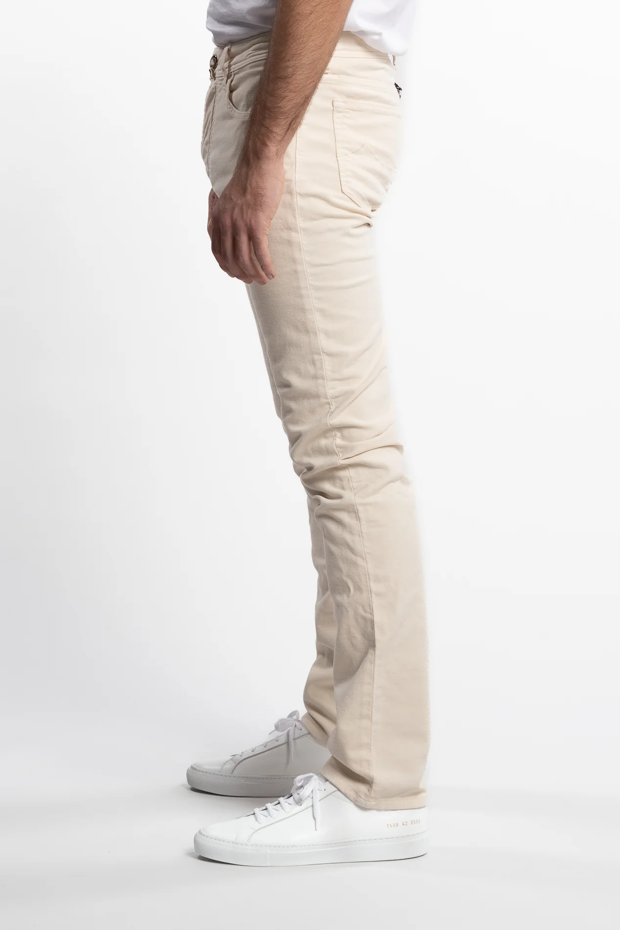 Bard Pants White Stretch Satin - Image 2