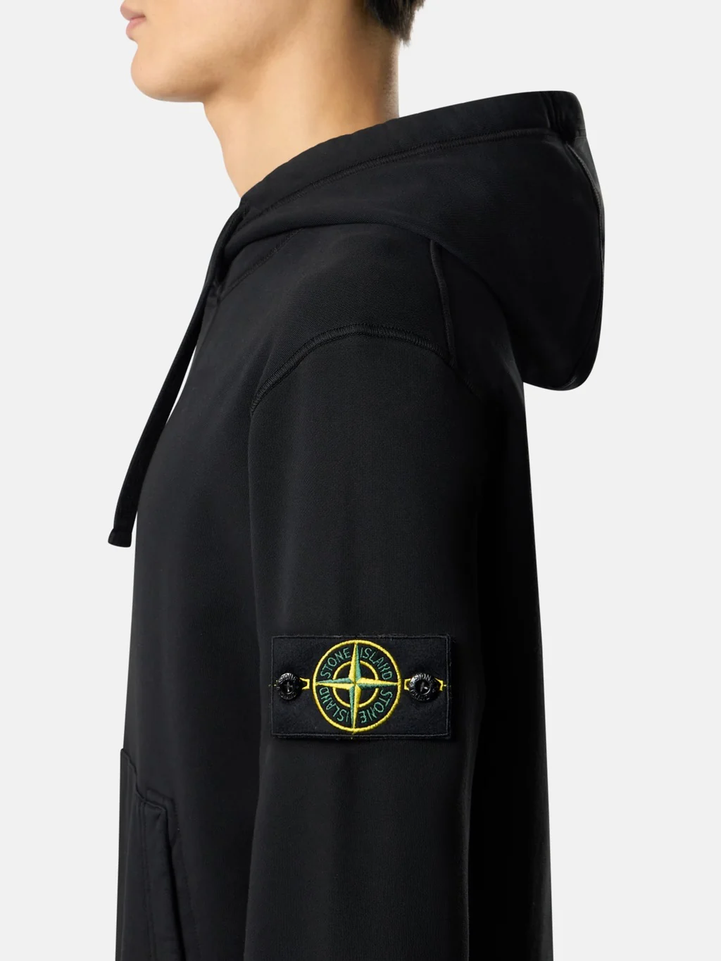6100062 Garment Dyed Hooded Sweatshirt Black - Image 3